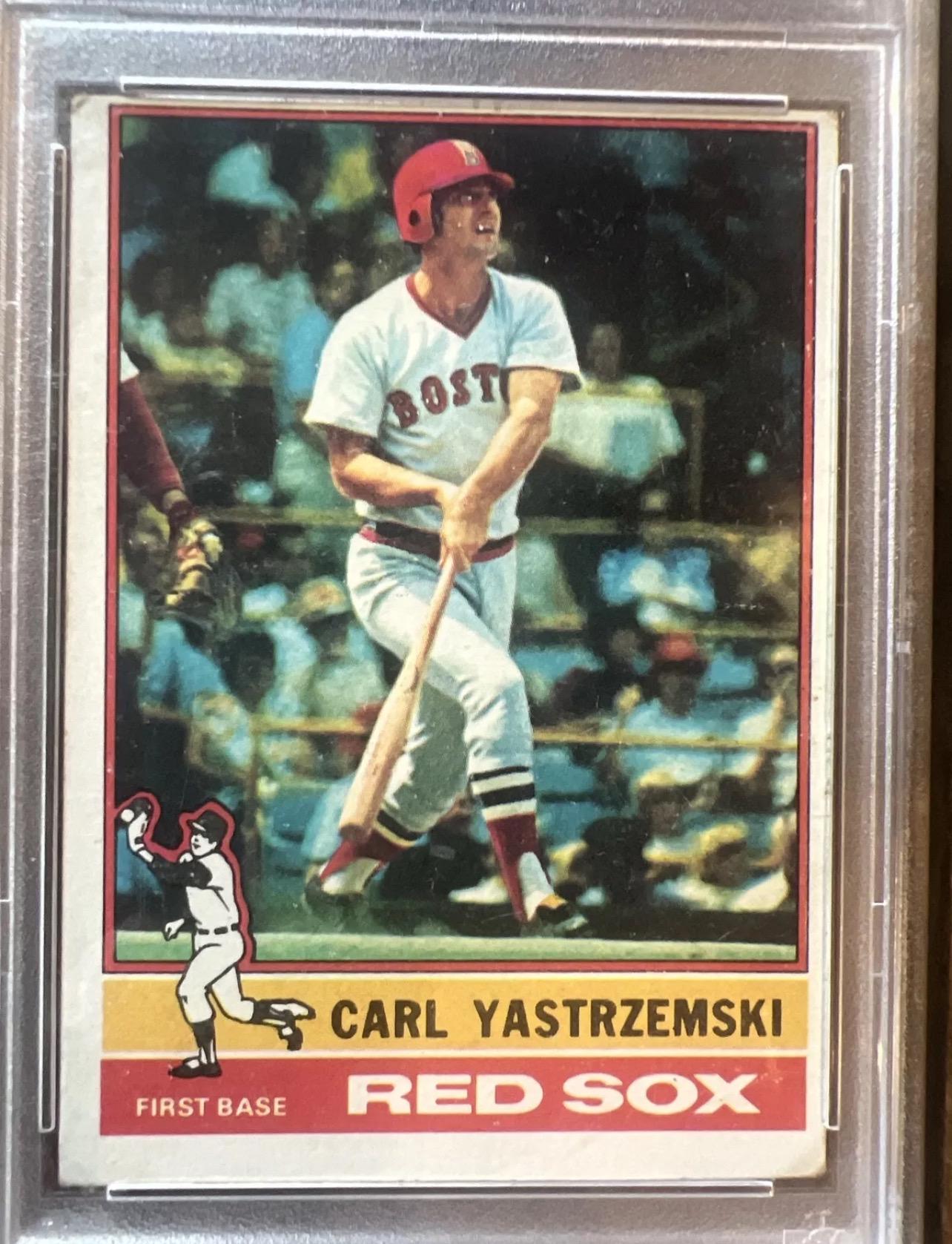 1976 Topps Carl Yastrzemski Baseball Card - Boston Red Sox - PSA 3