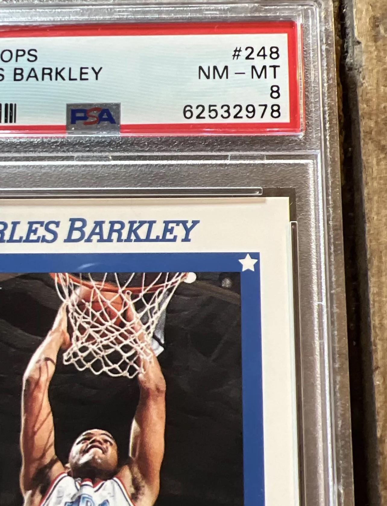 Vintage 1991 NBA Hoops Charles Barkley All-Star Card - PSA 8