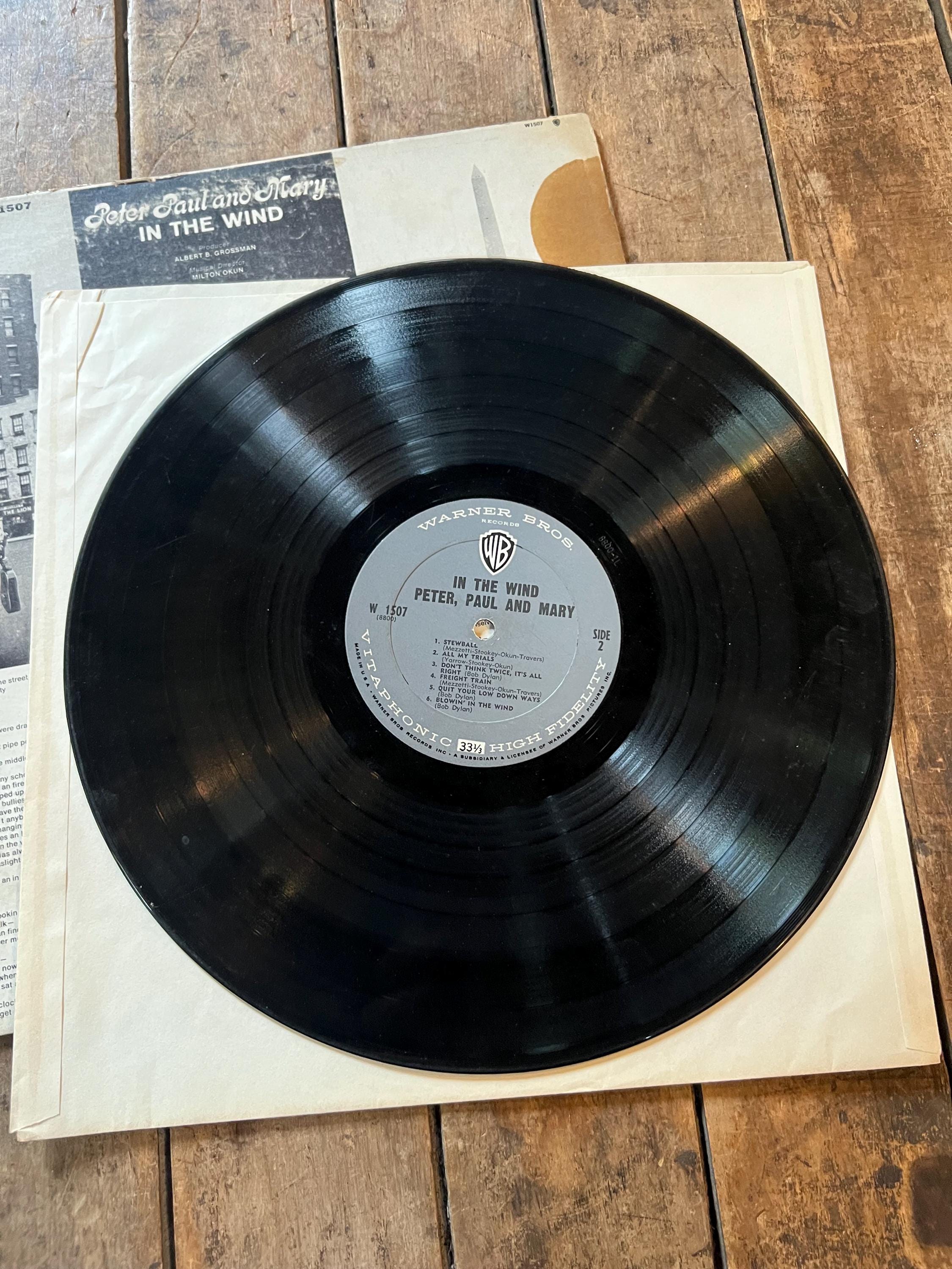 Peter Paul and Mary "In The Wind" LP - 1963 Warner Bros Retro Vinyl Record