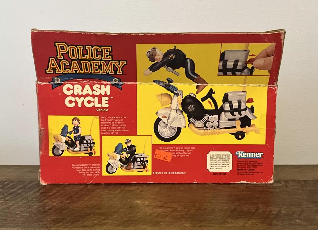 Vintage 1988 Kenner - POLICE ACADEMY Crash Cycle - Action Figure Vehicle - Original Box