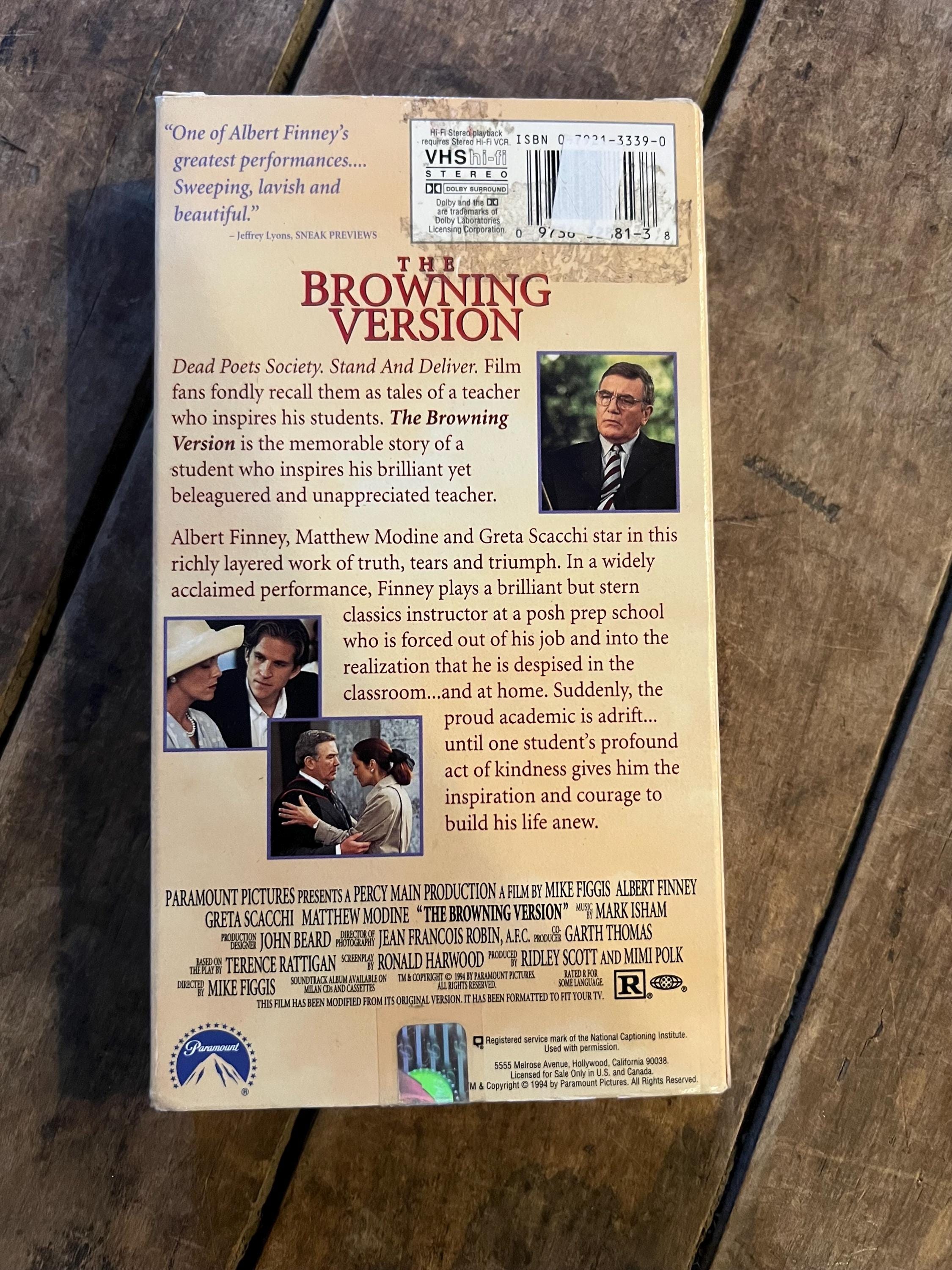 The Browning Version ( VHS 1994) Starring- Albert Finney & Matthew Modine