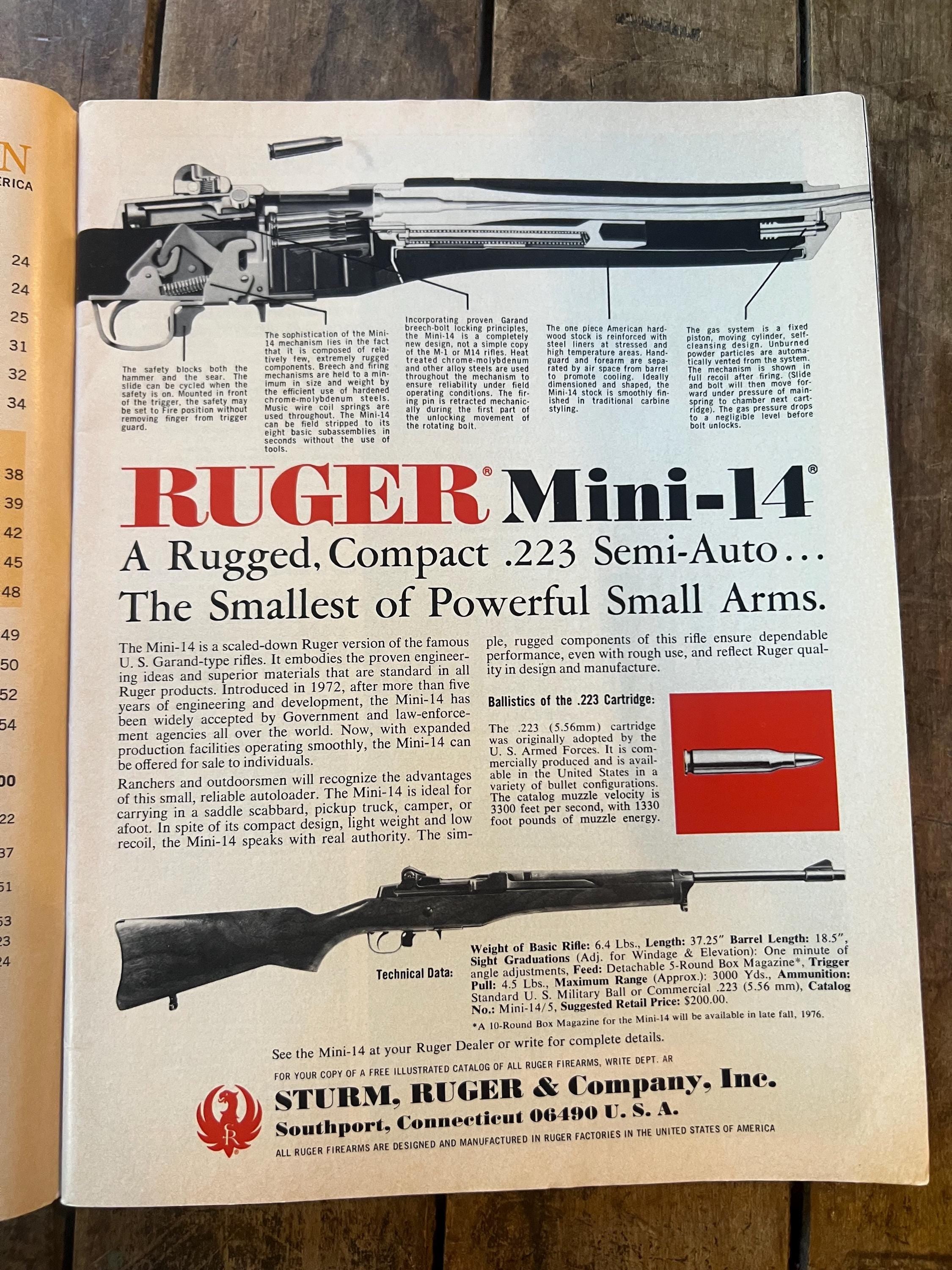 Vintage 1976 American Rifleman Magazine - September Edition- Retro Advertising - Men’s Outdoor Magazine