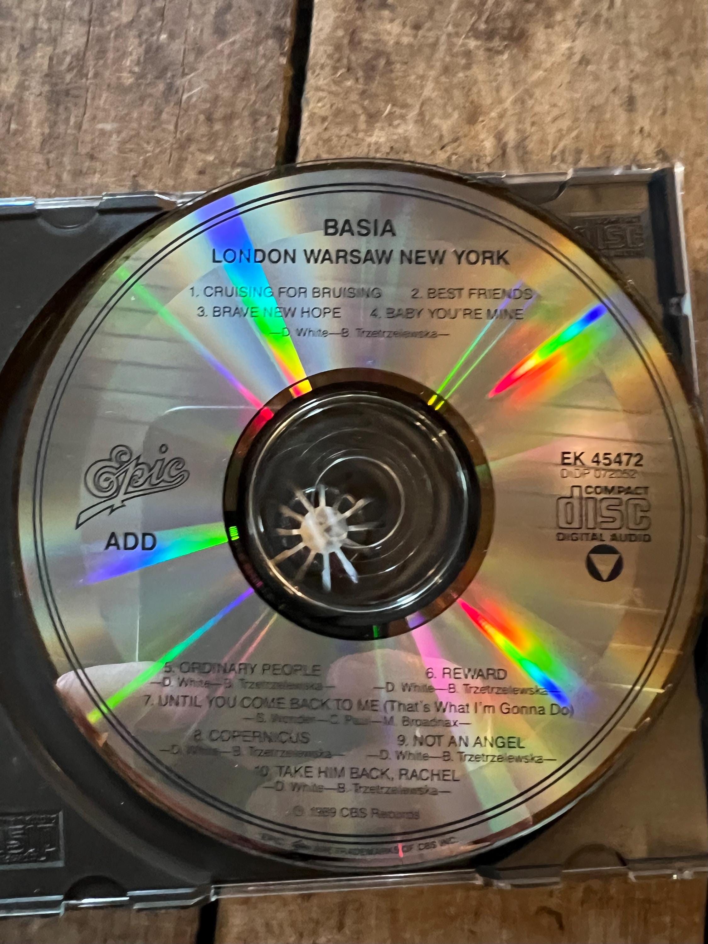 Basia "London Warsaw New York" CD - 1989 Epic Records - Synth Pop Jazz