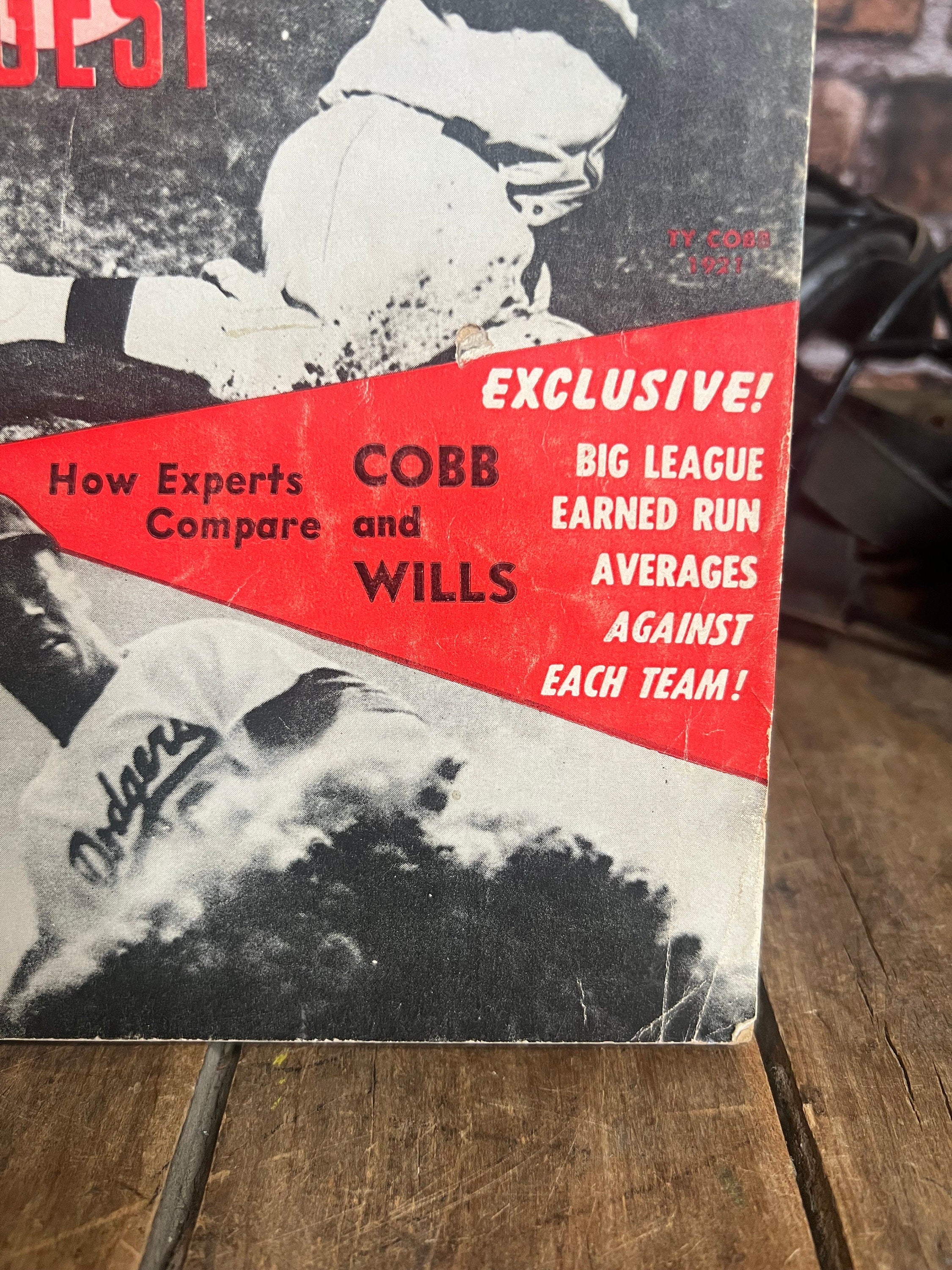Vintage 1963 Baseball Digest: Ty Cobb & Maury Wills Cover, MLB Collectible