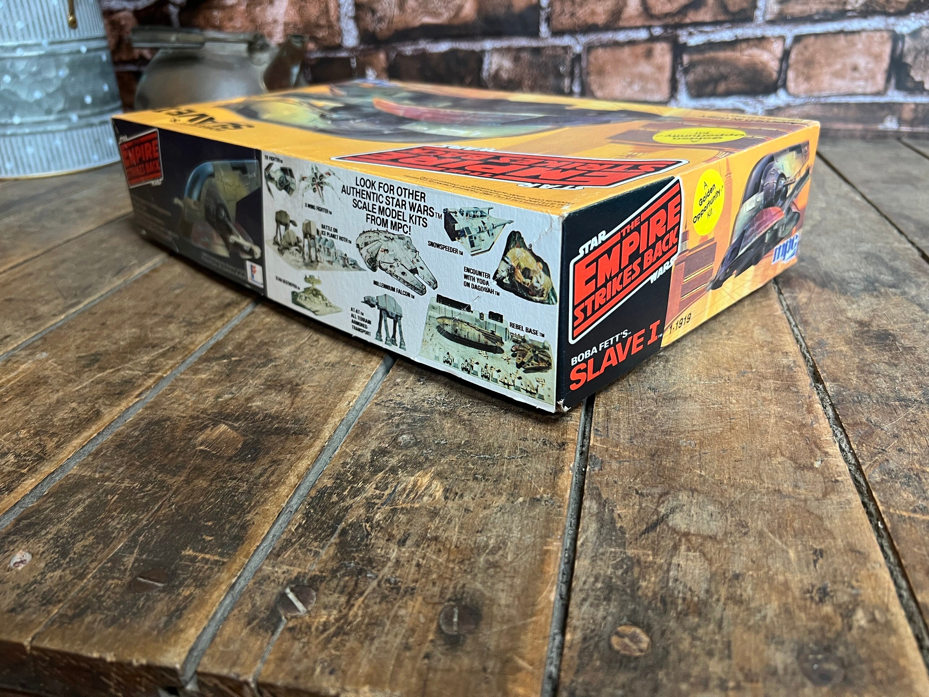 Vintage 1982  Star Wars The Empire Strikes Back - Boba Fett’s Slave 1  - MPC Model Kit   Empty Box - Star Wars Cover Art - Mandalorian