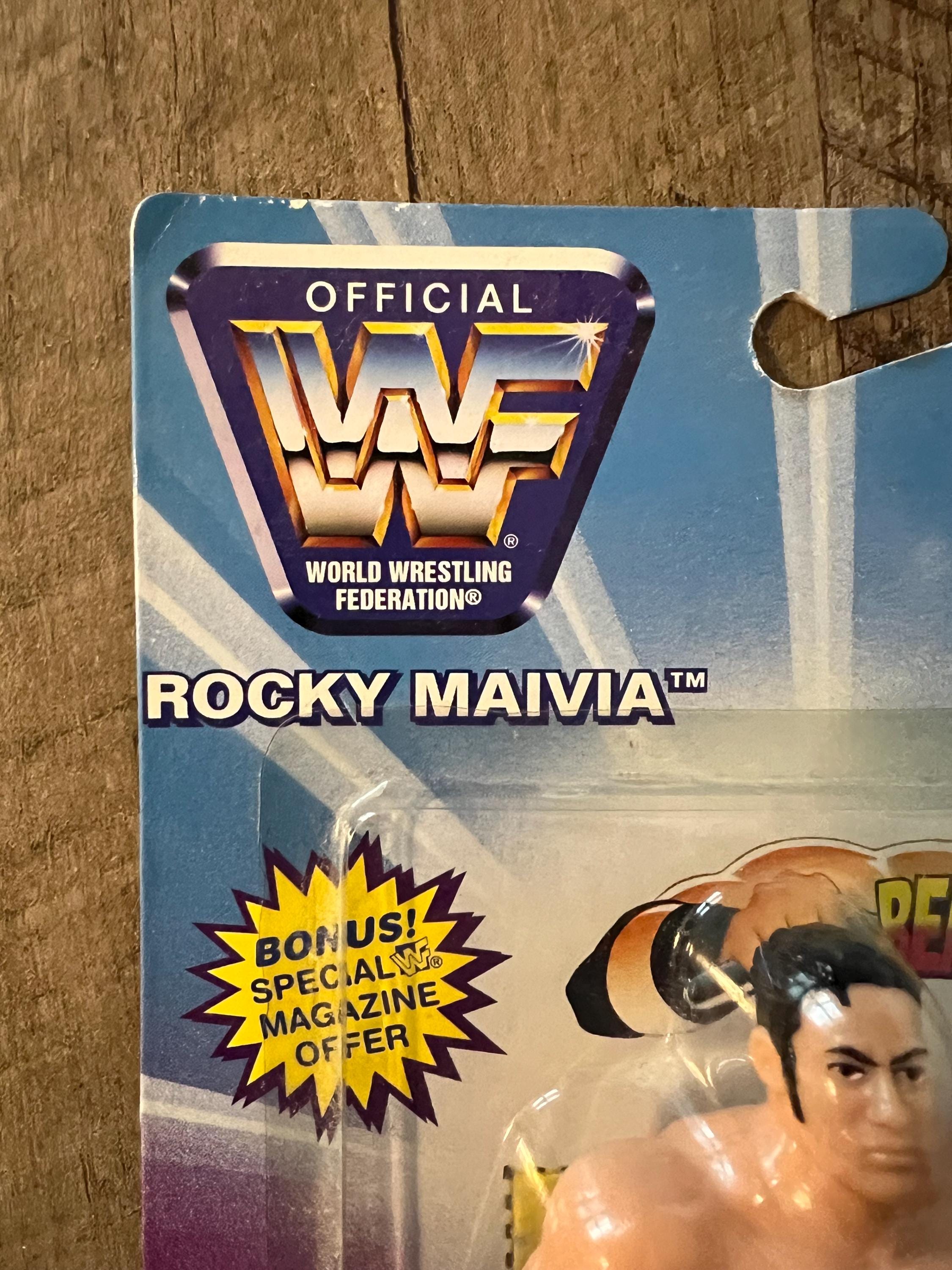 Vintage 1997 WWF Rocky Maivia The Rock Action Figure - MOC