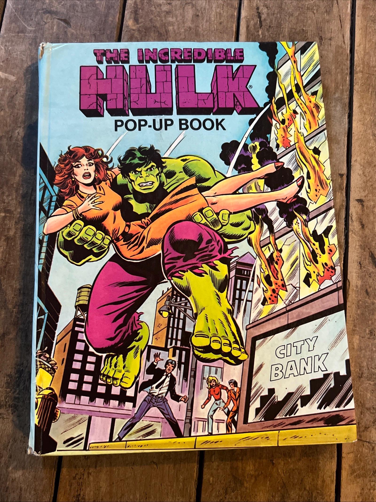 1980 Marvel Comics Group - Stan Lee Presents The Incredible HULK Pop-Up Book ( Not Complete)