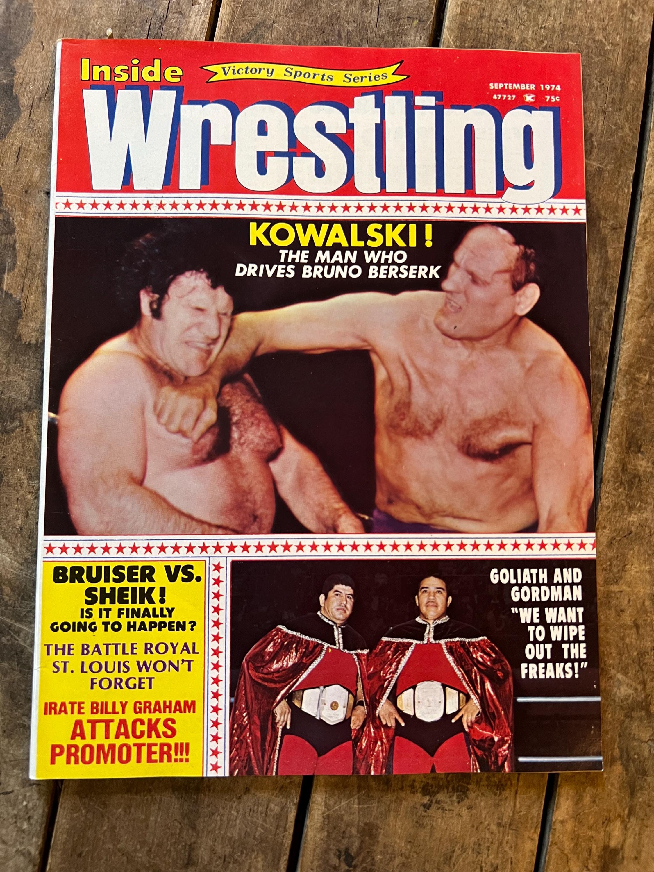 Inside Wrestling Magazine - September 1974 Issue - WWF / WWE - Killer Kowalski Cover