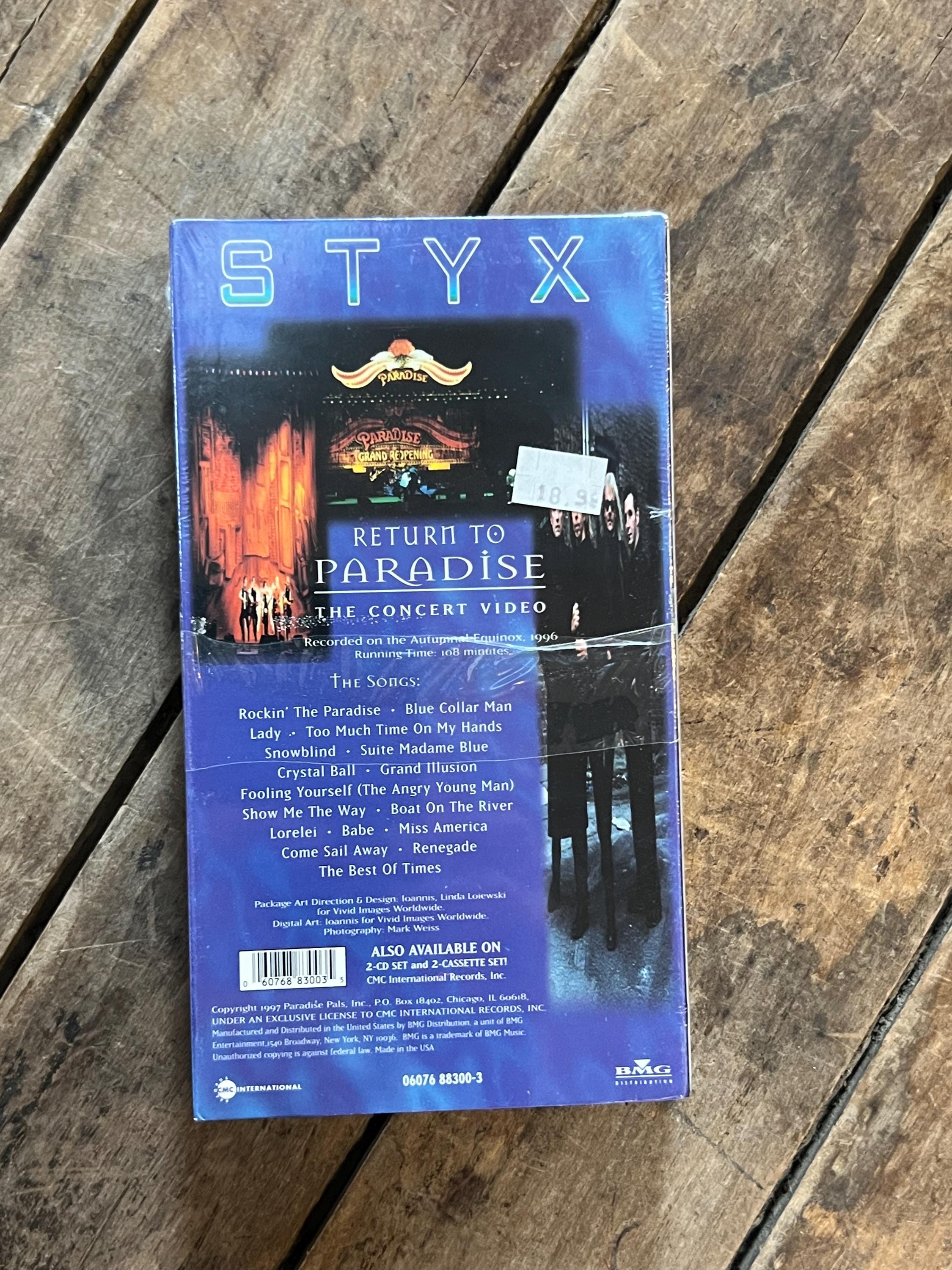 STYX “Return To Paradise” The Concert Video ( 1997 VHS Movie) NOS New Sealed Movie
