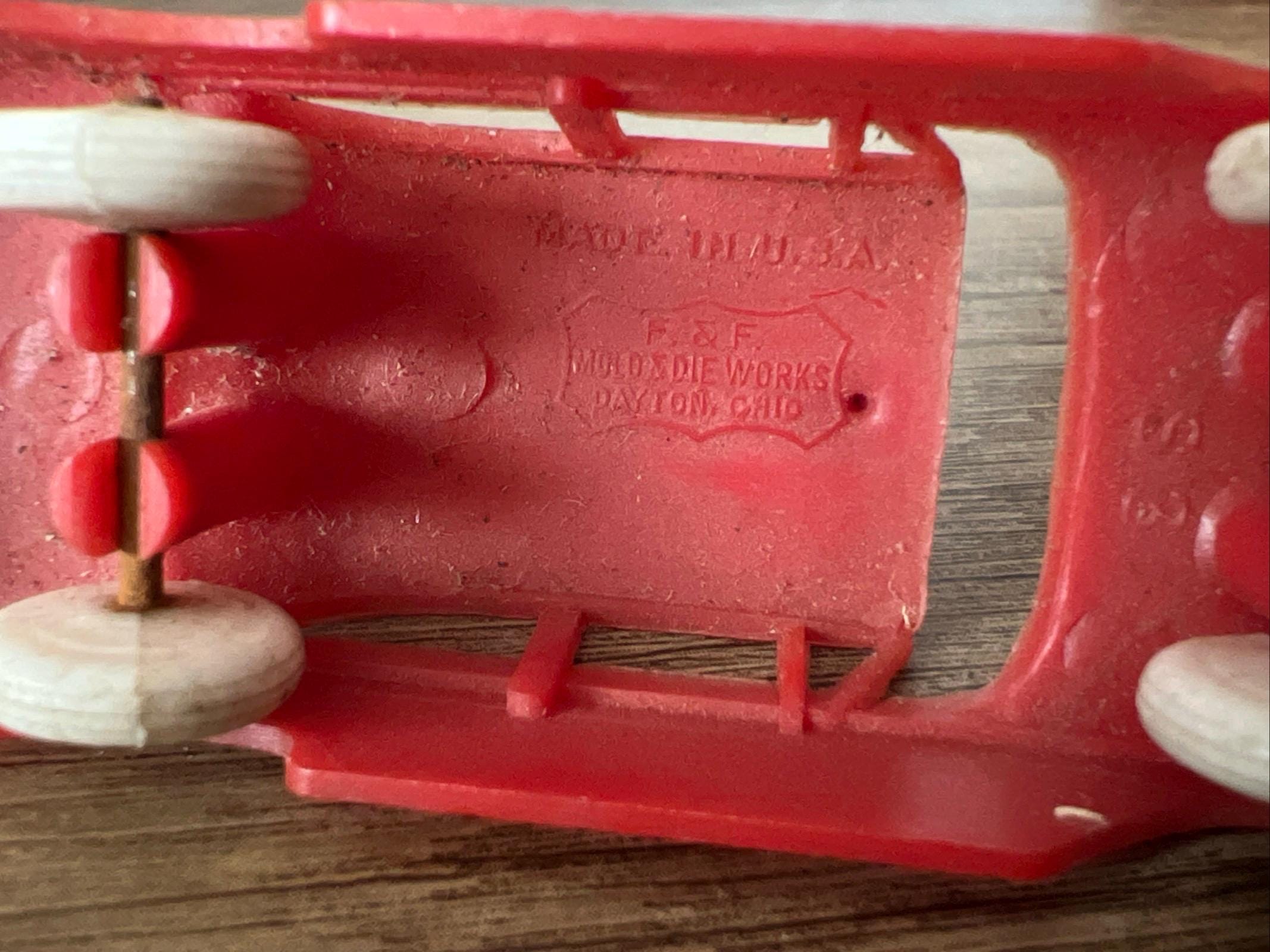 Vintage 1950s F&F Fire Chief Toy Car - Dayton Ohio Made