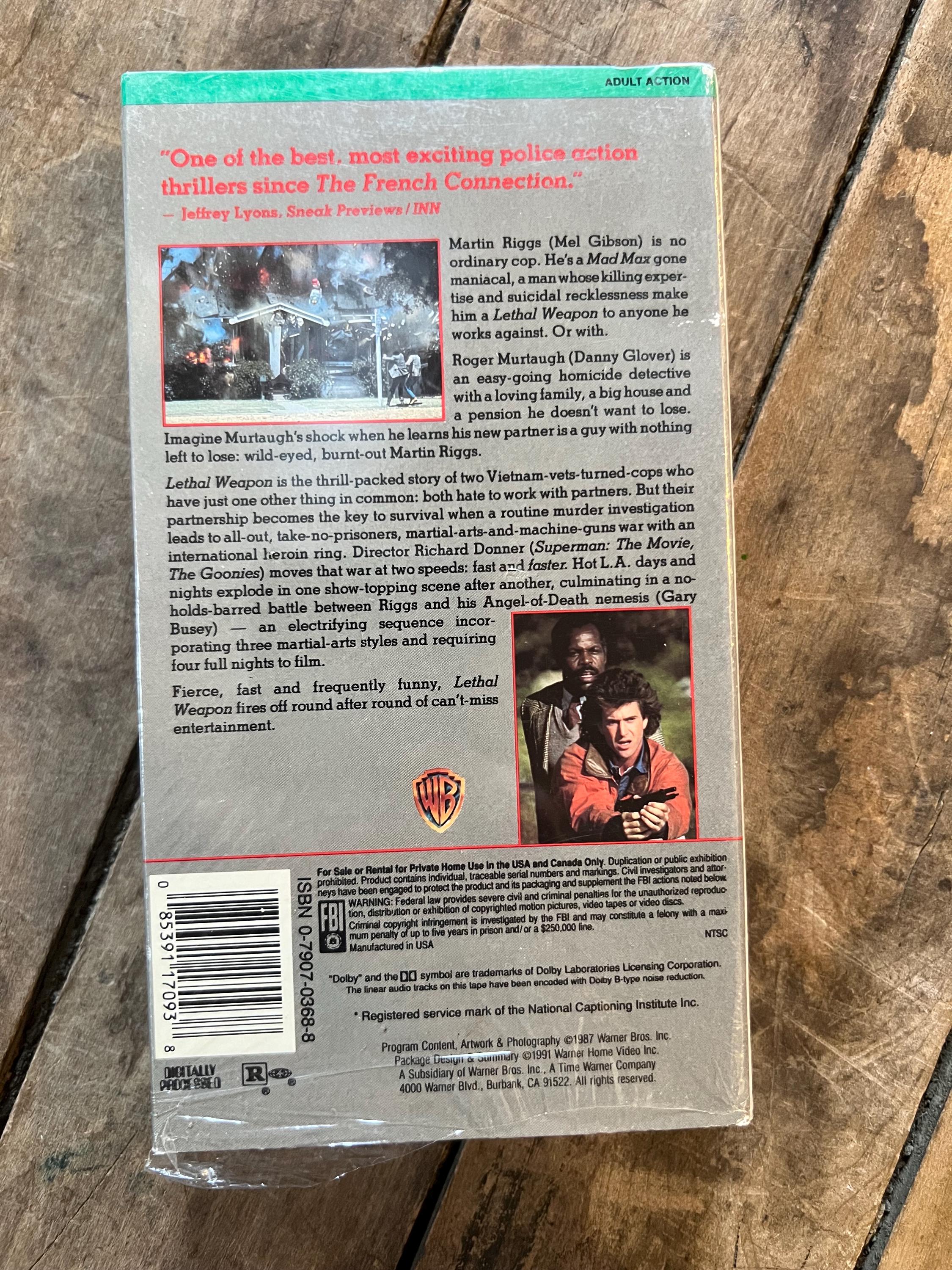 Lethal Weapon ( VHS 1987) Starring - Mel Gibson, Danny Glover & Joe Pesci