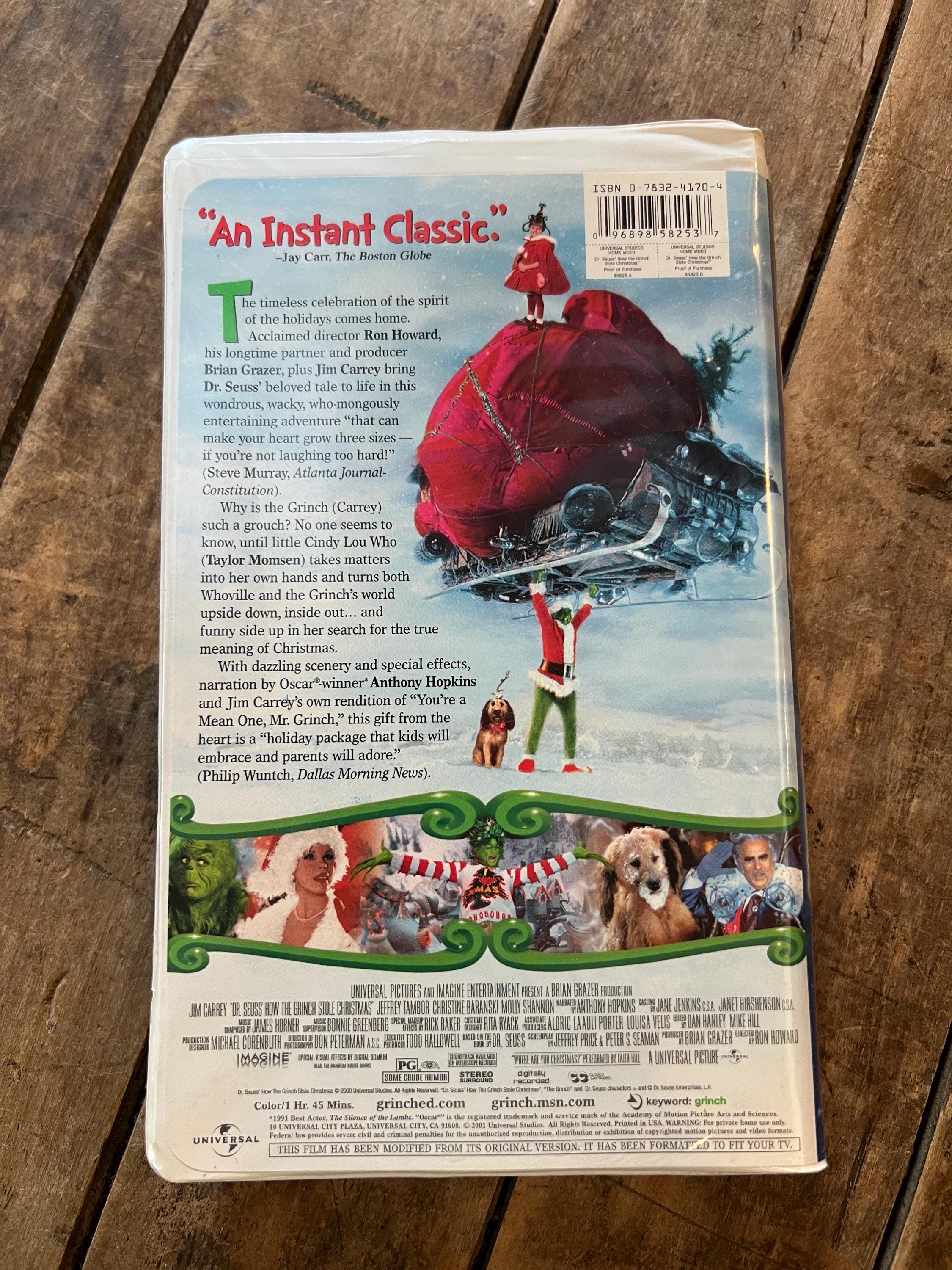 Dr. Seuss How The Grinch Stole Christmas ( VHS 2000) Starring - Jim Carrey