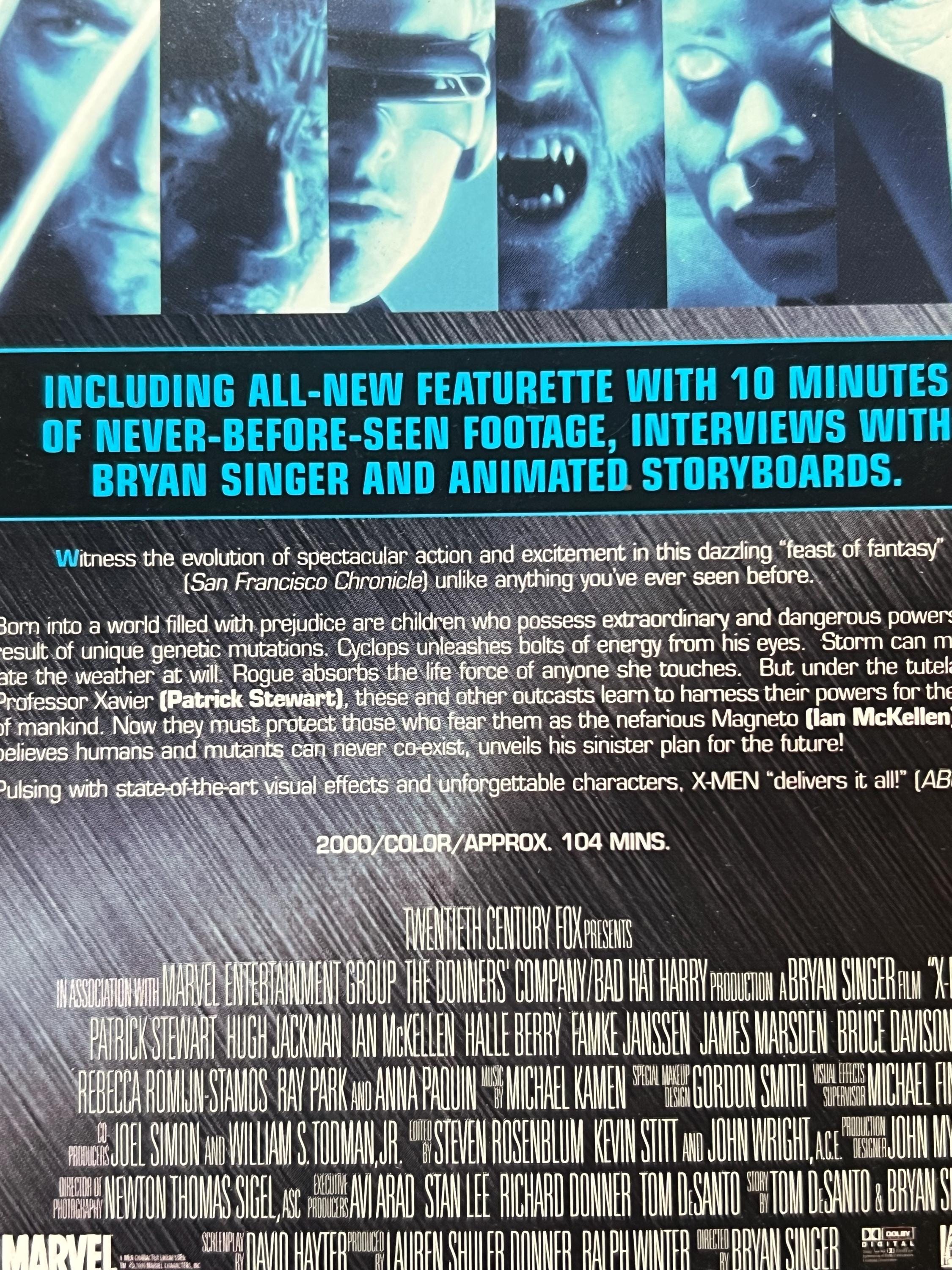 X-MEN - VHS Marvel Movie ( 2000 ) - Starring Patrick Stewart & Hugh Jackman