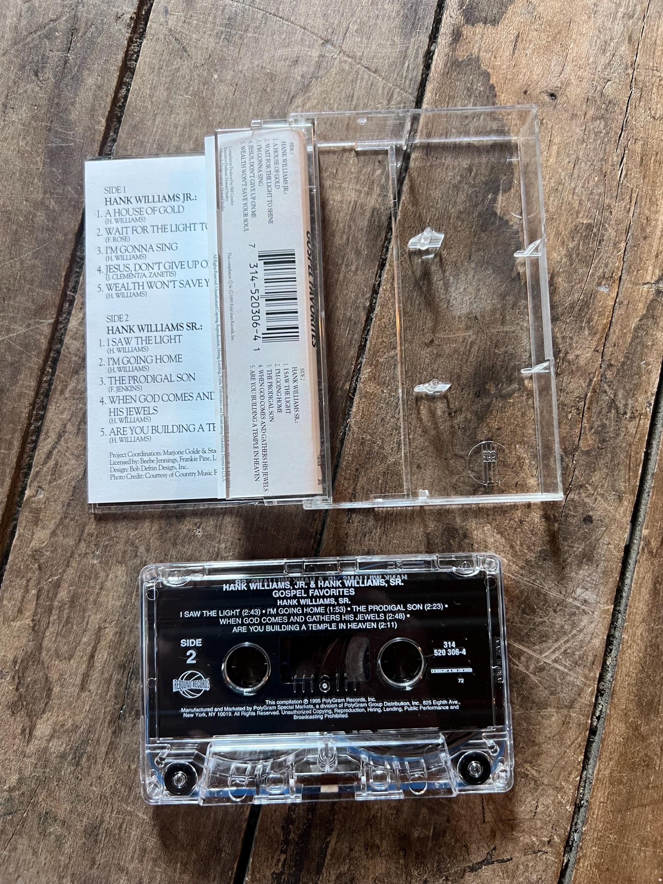 Hank Williams Gospel Cassette Tape: Back to Back Favorites - Rebound Records