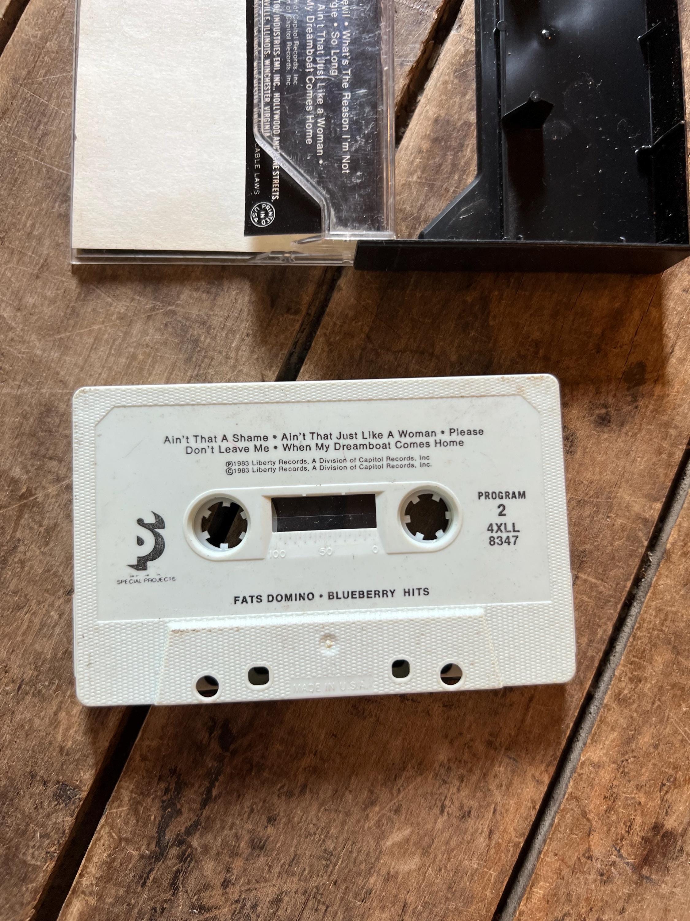 Vintage Fats Domino Cassette Tape: 1983 Blueberry Hits, Rock & Roll Blues