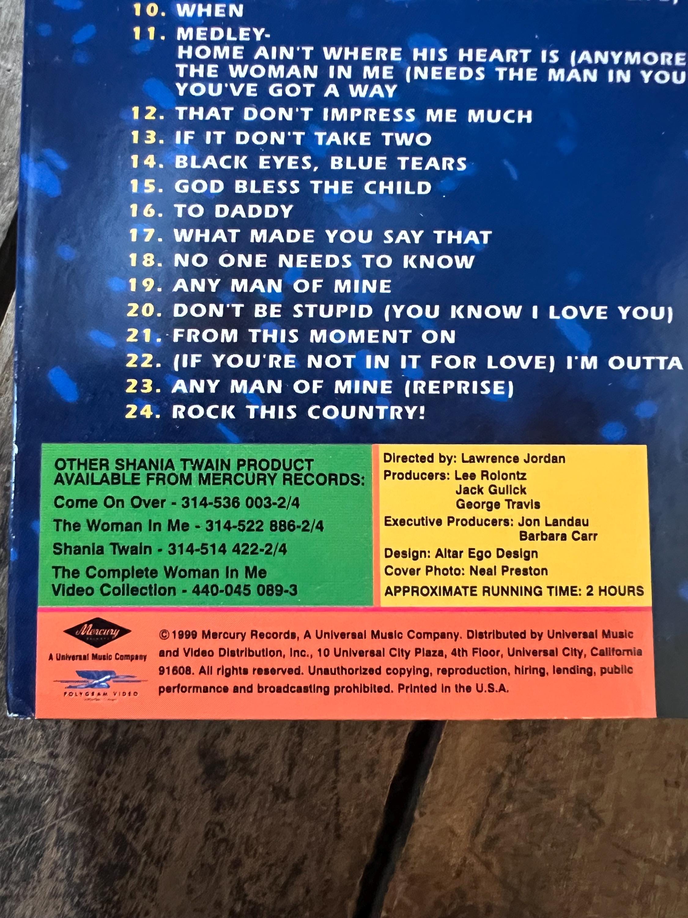 Shania Twain - LIVE - Music Video Collection ( 1999 VHS Movie)