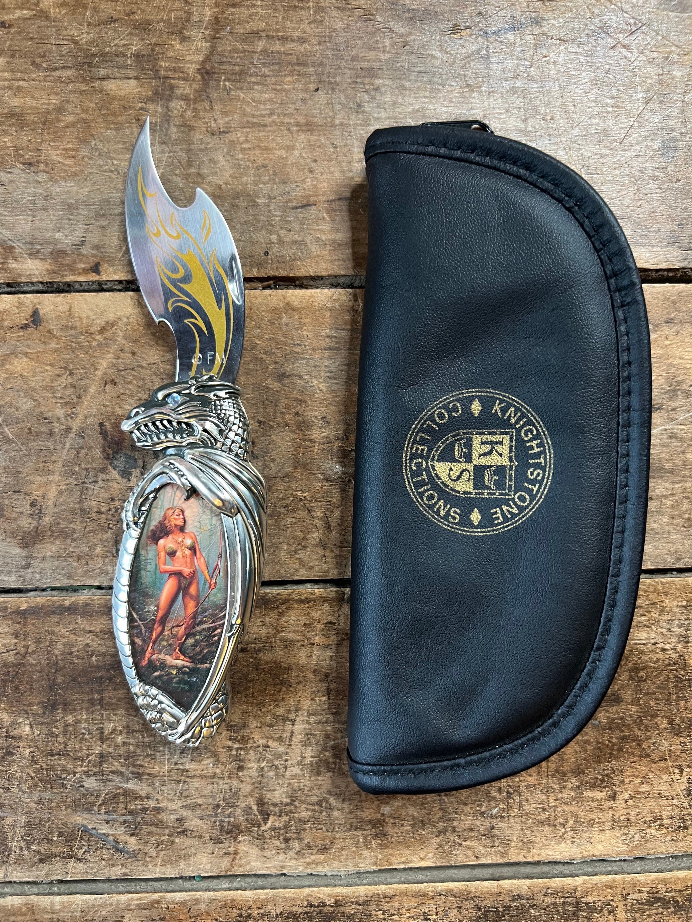 Vintage 1990s Boris Vallejo Fantasy Collector Knife: Enchantress of the Forest