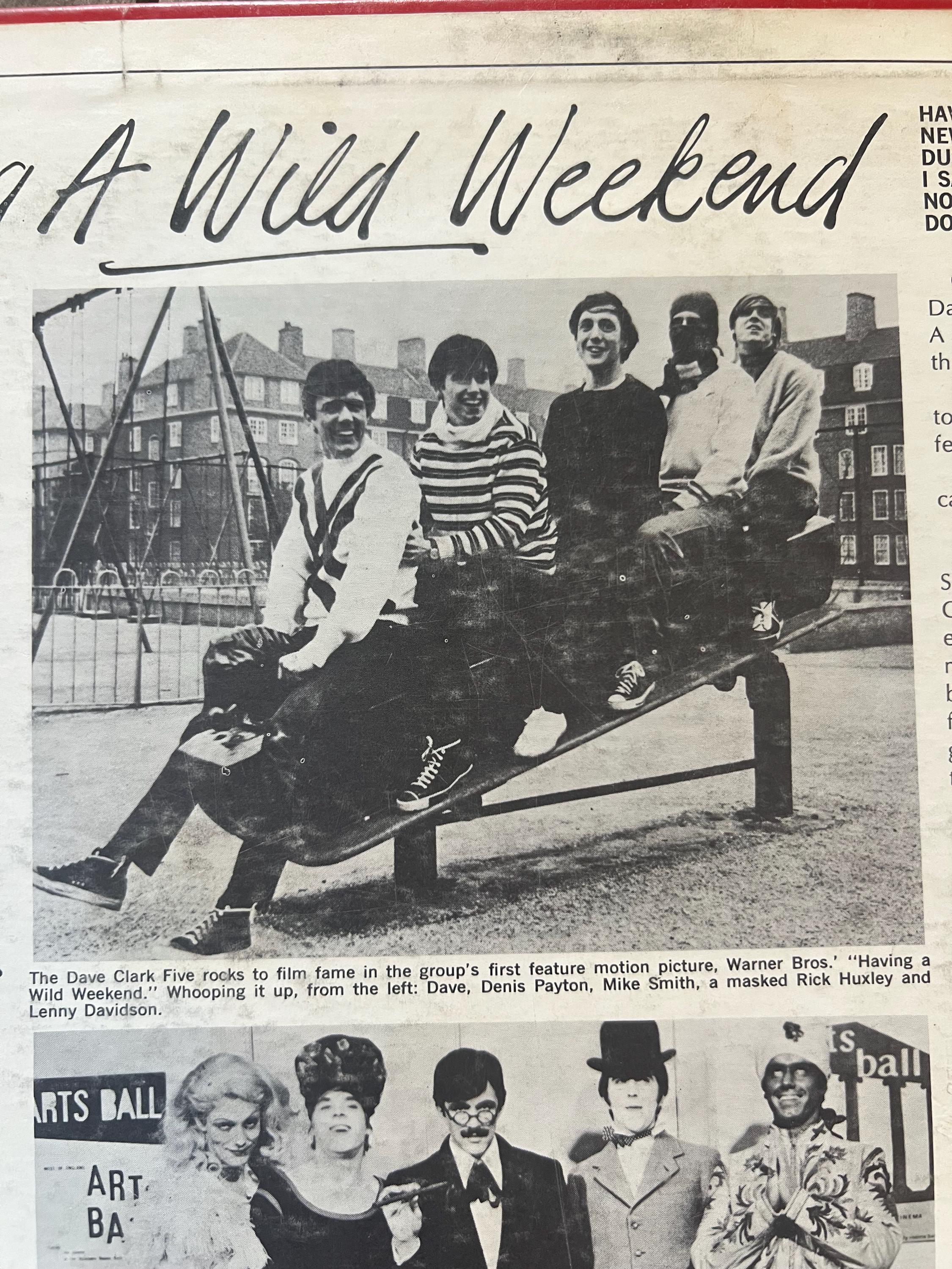 Vintage 1965 Dave Clark Five 'Having A Wild Weekend' LP