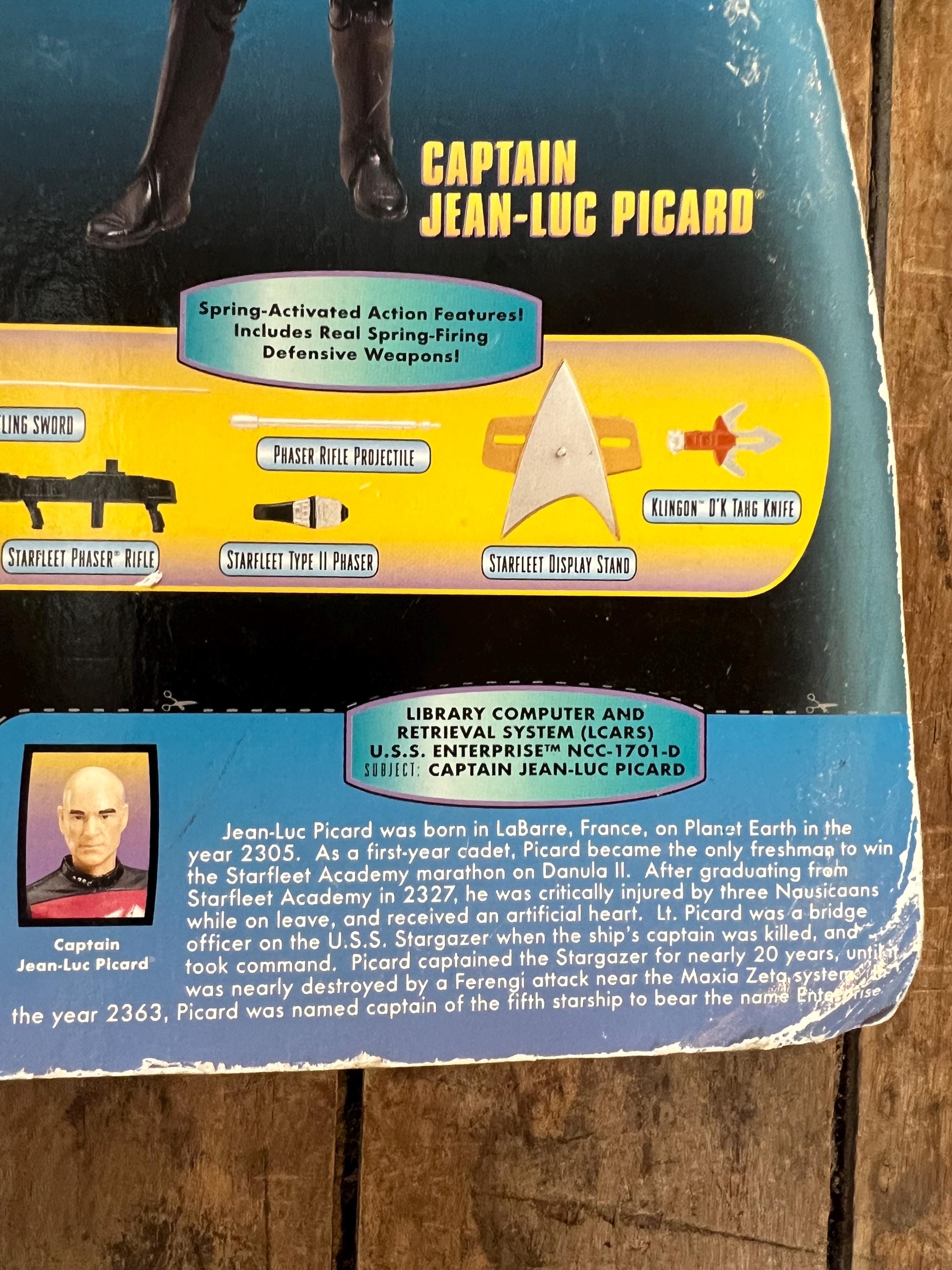 Vintage 1997 Star Trek Captain Picard 6" Action Figure - Sealed on Card