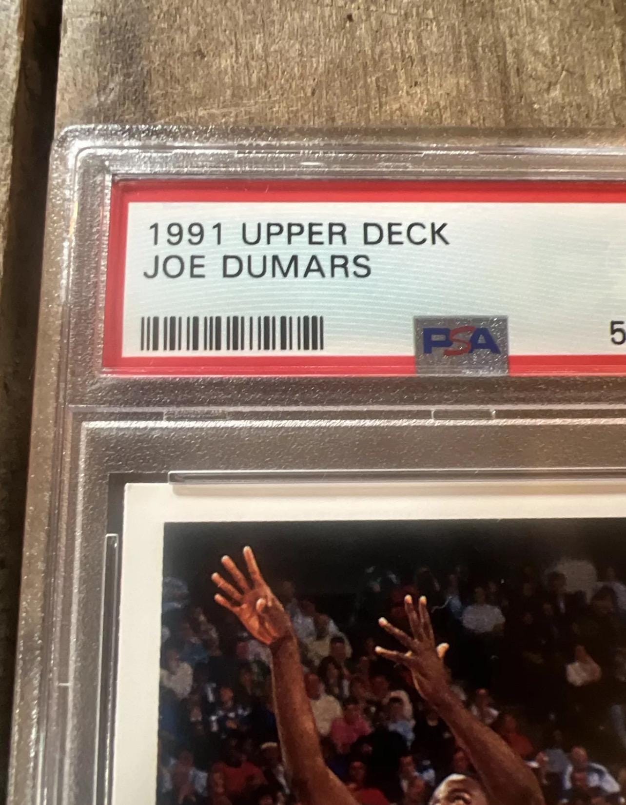 1991 Joe Dumars Upper Deck All-Star Card - PSA 8