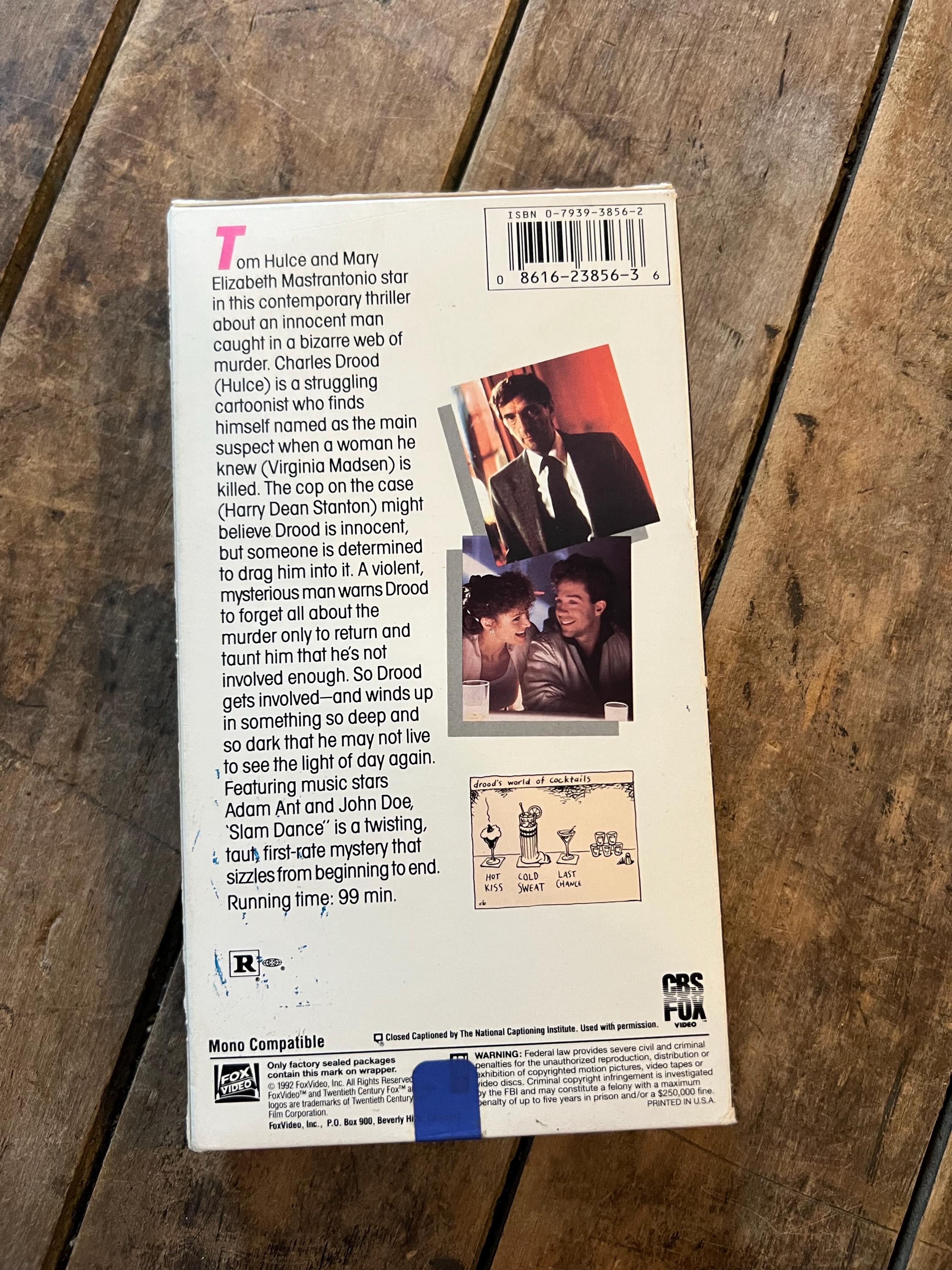Slam Dance ( VHS 1987) Starring - Virginia Madsen & Mary Elizabeth Mastrantonio