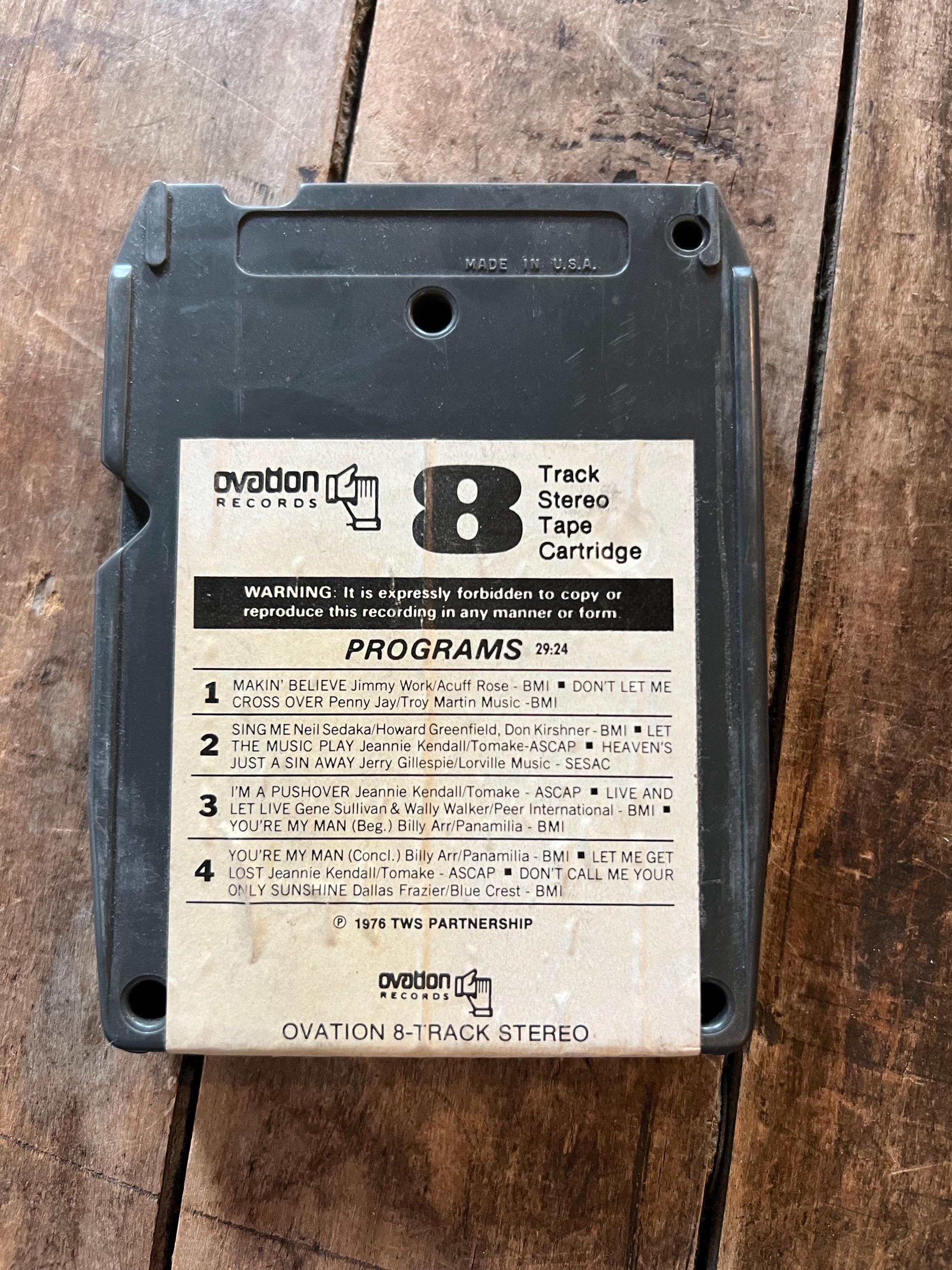 1976 The Kendalls “Heaven’s Just A Sin Away”- Ovation Records 8-Track Tape