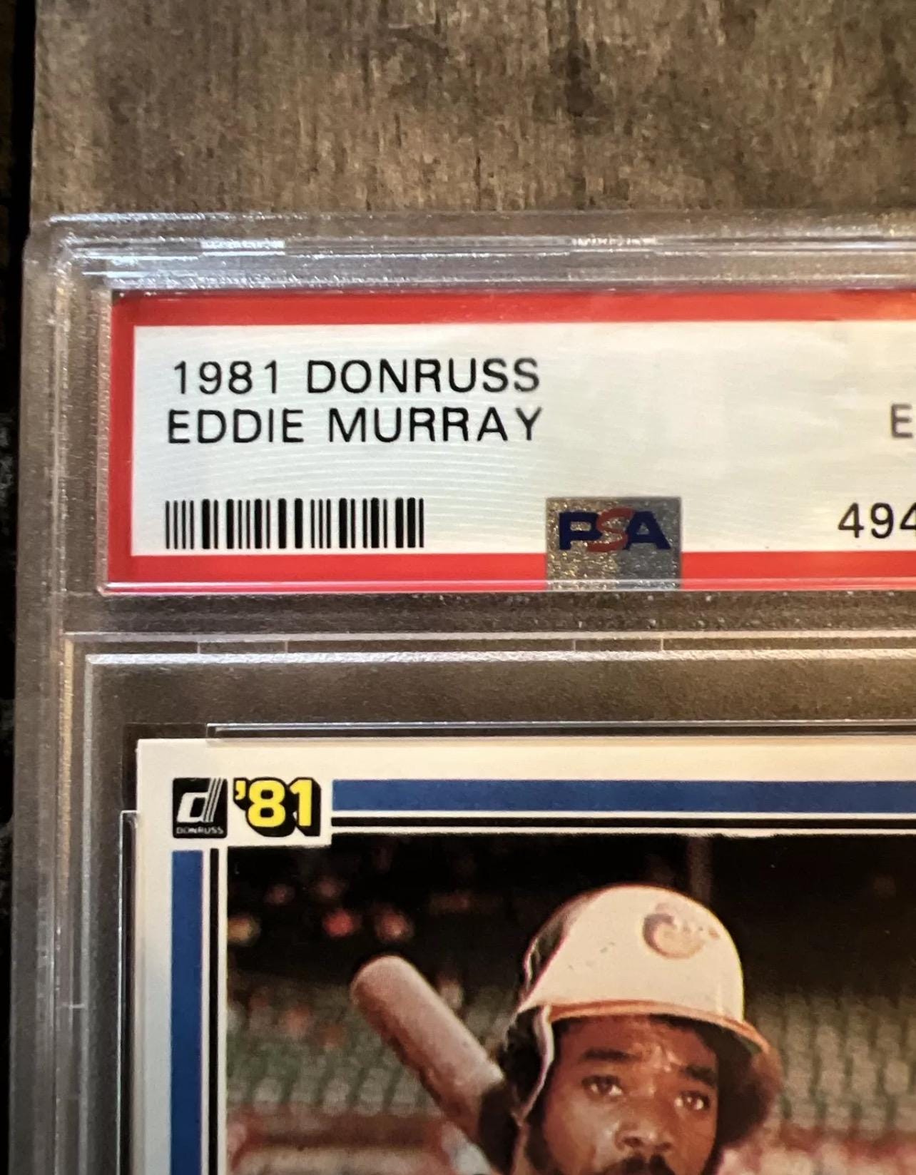 1981 Donruss Eddie Murray Baseball Card - PSA 6 Graded Orioles HOF