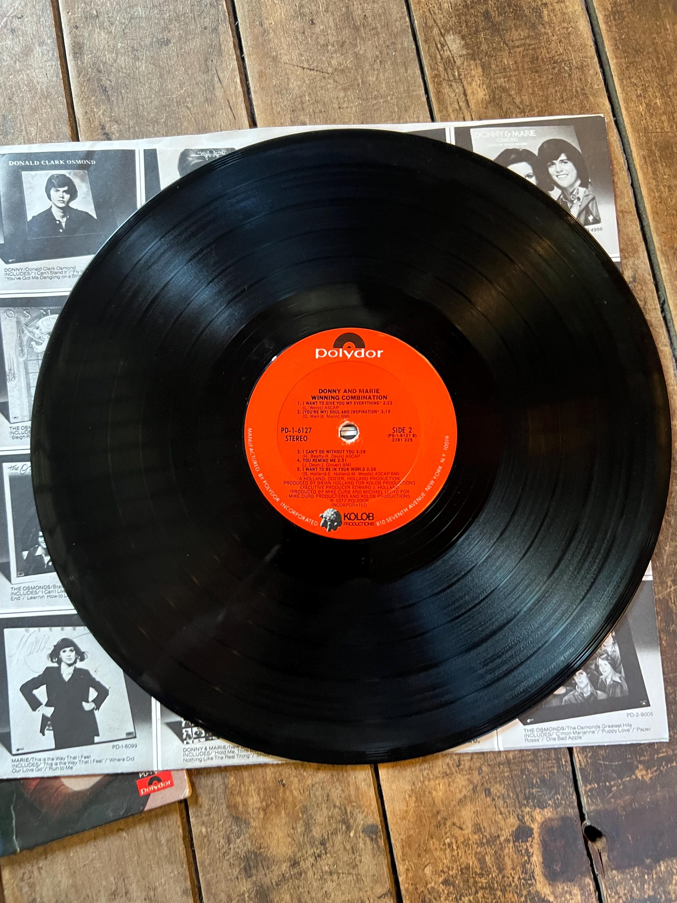 Donny & Marie "Winning Combination" LP - 1977 Polydor Retro Vinyl Record