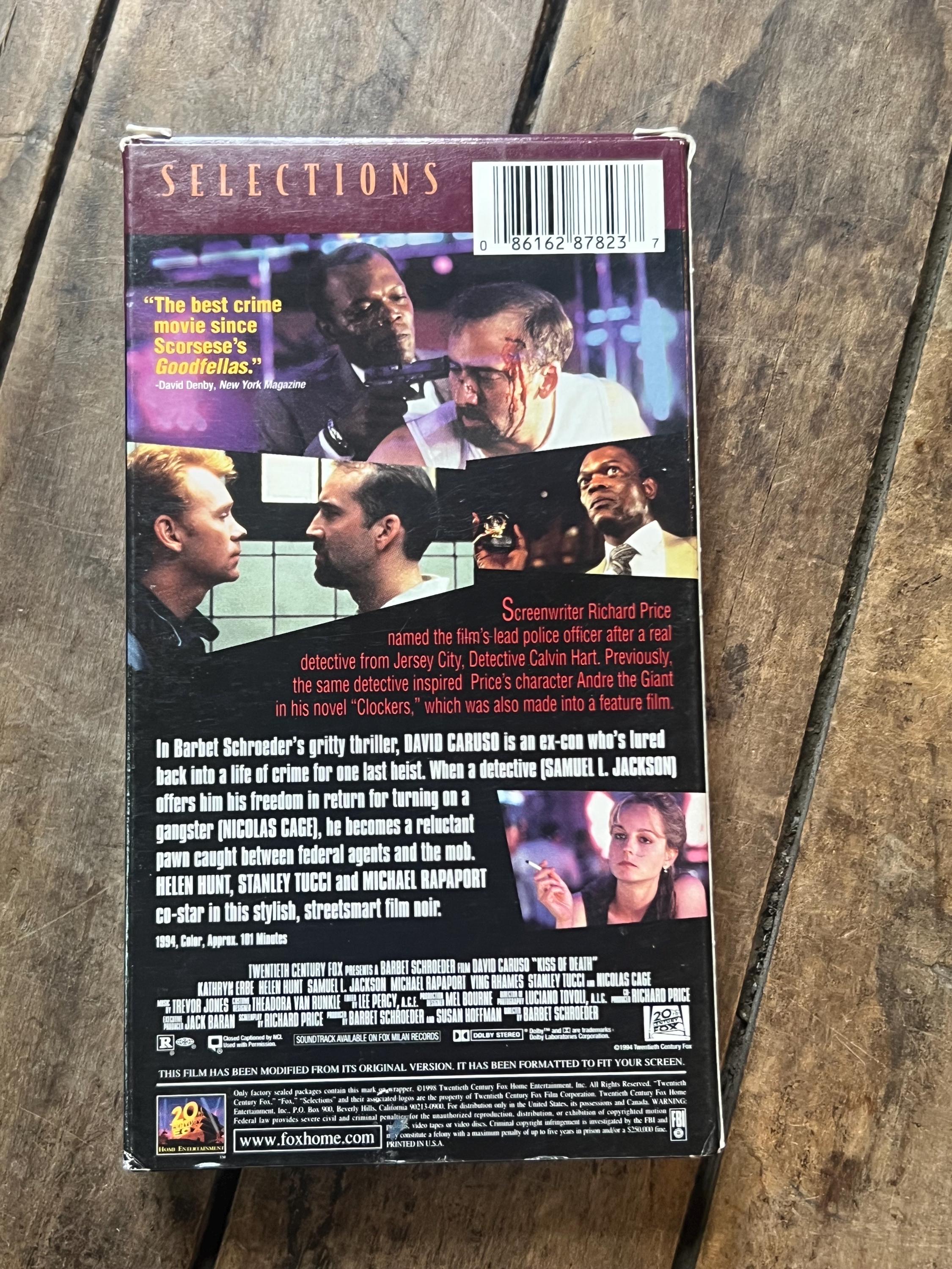 Kiss Of Death - VHS Movie ( 1995 ) - Starring Nicolas Cage & Samuel L Jackson