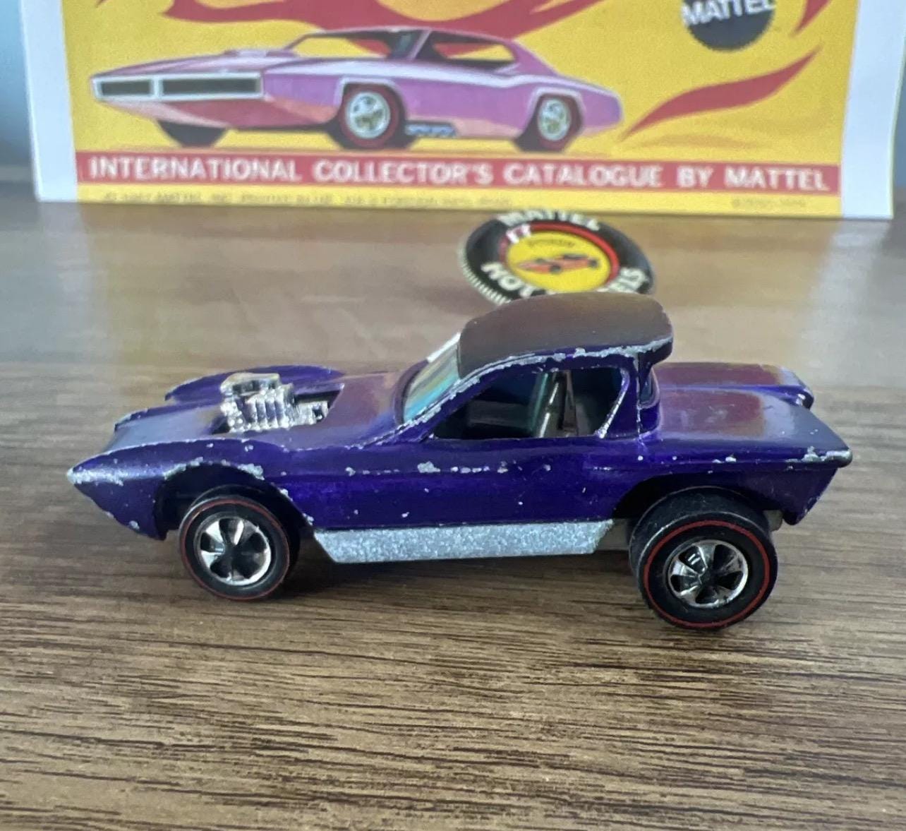 Vintage 1967 Hot Wheels Redline Python - Sweet Sixteen - Die Cast Car & Collector’s Button
