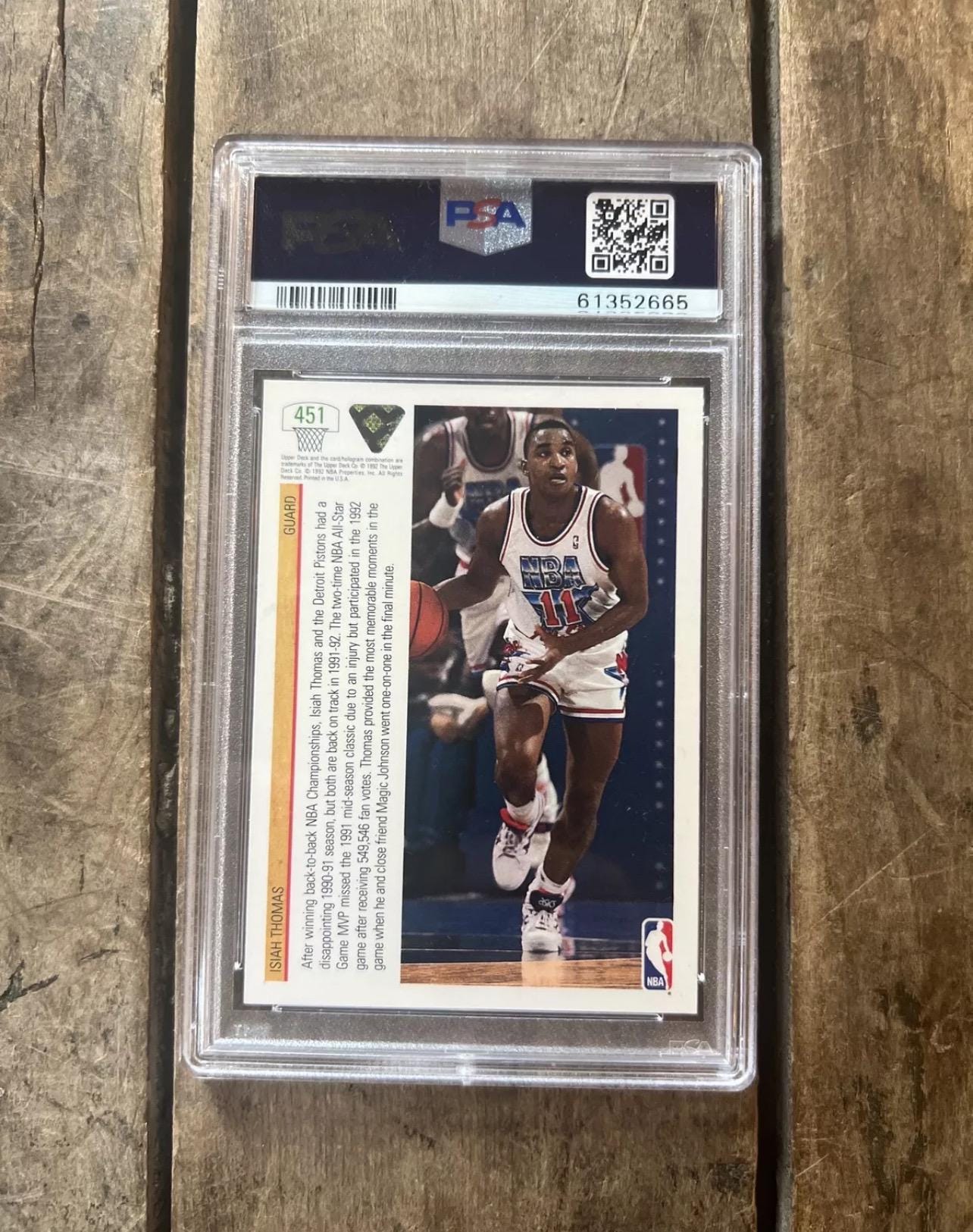 1991 Isiah Thomas Upper Deck All-Star Card - PSA 7 NM