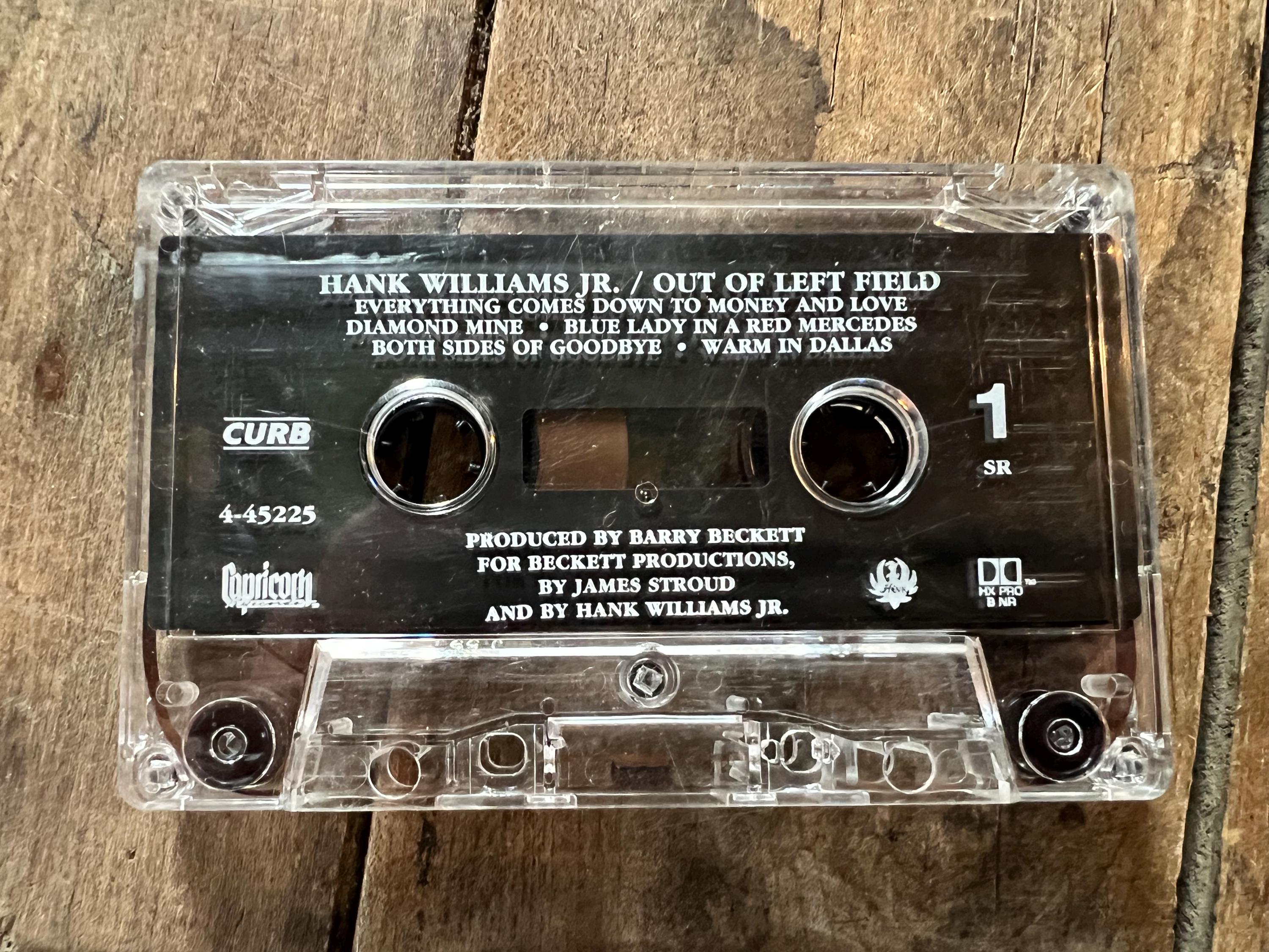 1993 Hank Williams Jr. "Out of Left Field" Cassette Tape - Country Rock