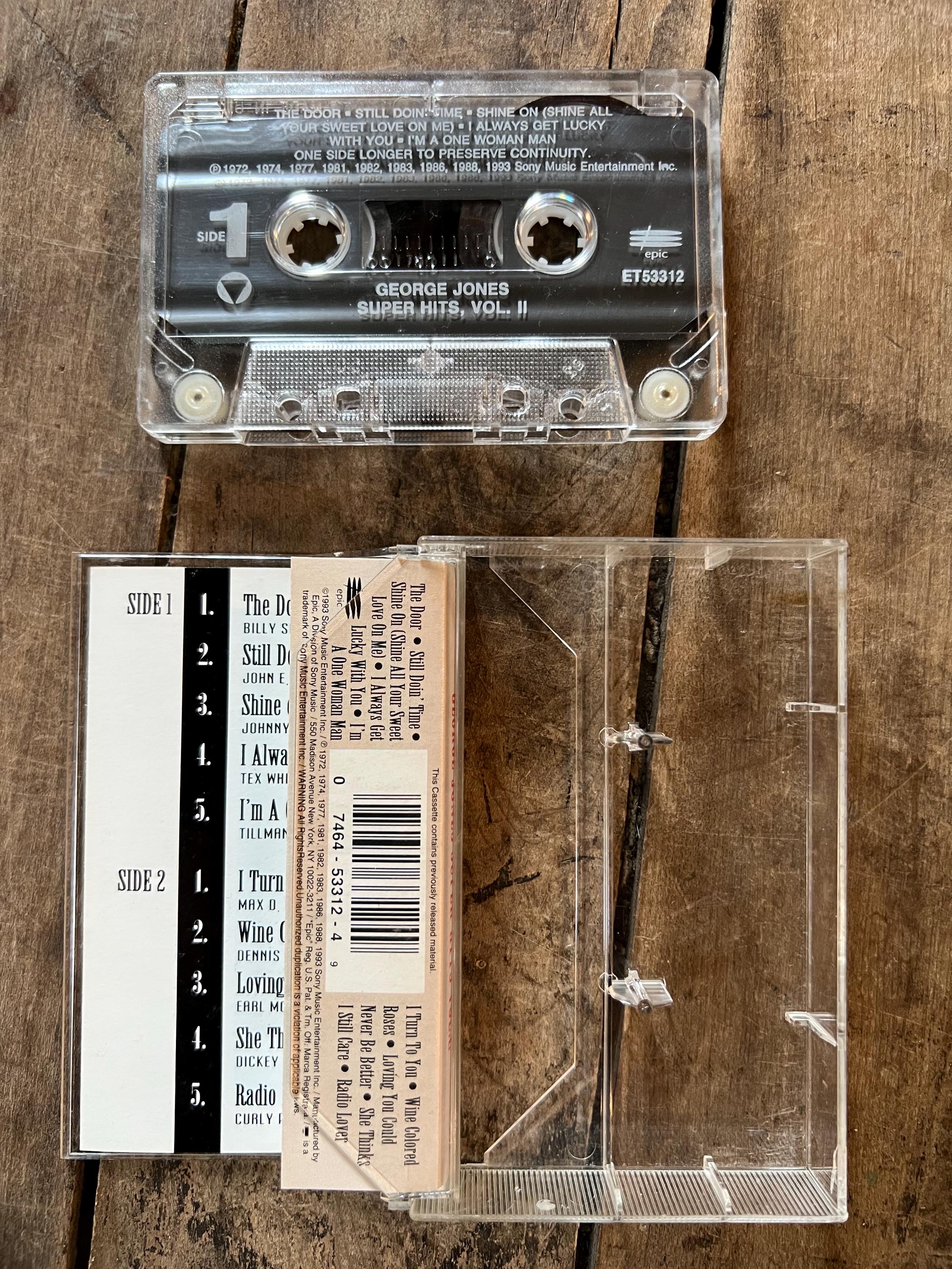 George Jones Super Hits Vol. 2: 1993 Country Music Cassette Tape