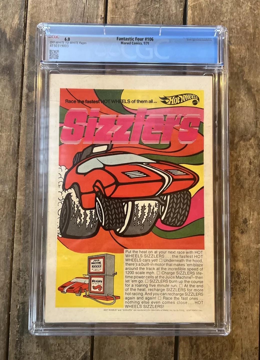 1971 Fantastic Four #106 - John Romita Cover - Marvel Comic - CGC Graded 6.0 - Stan Lee story