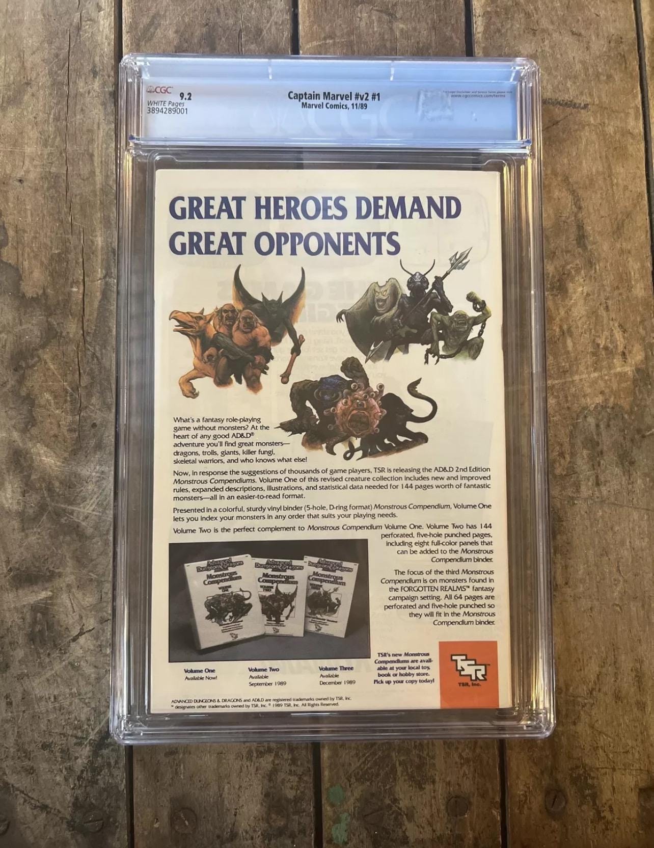 1989 CAPTAIN MARVEL v2 #1 ( Monica Rambeau ) - Marvel Comics - CGC Graded 9.2 - key issue