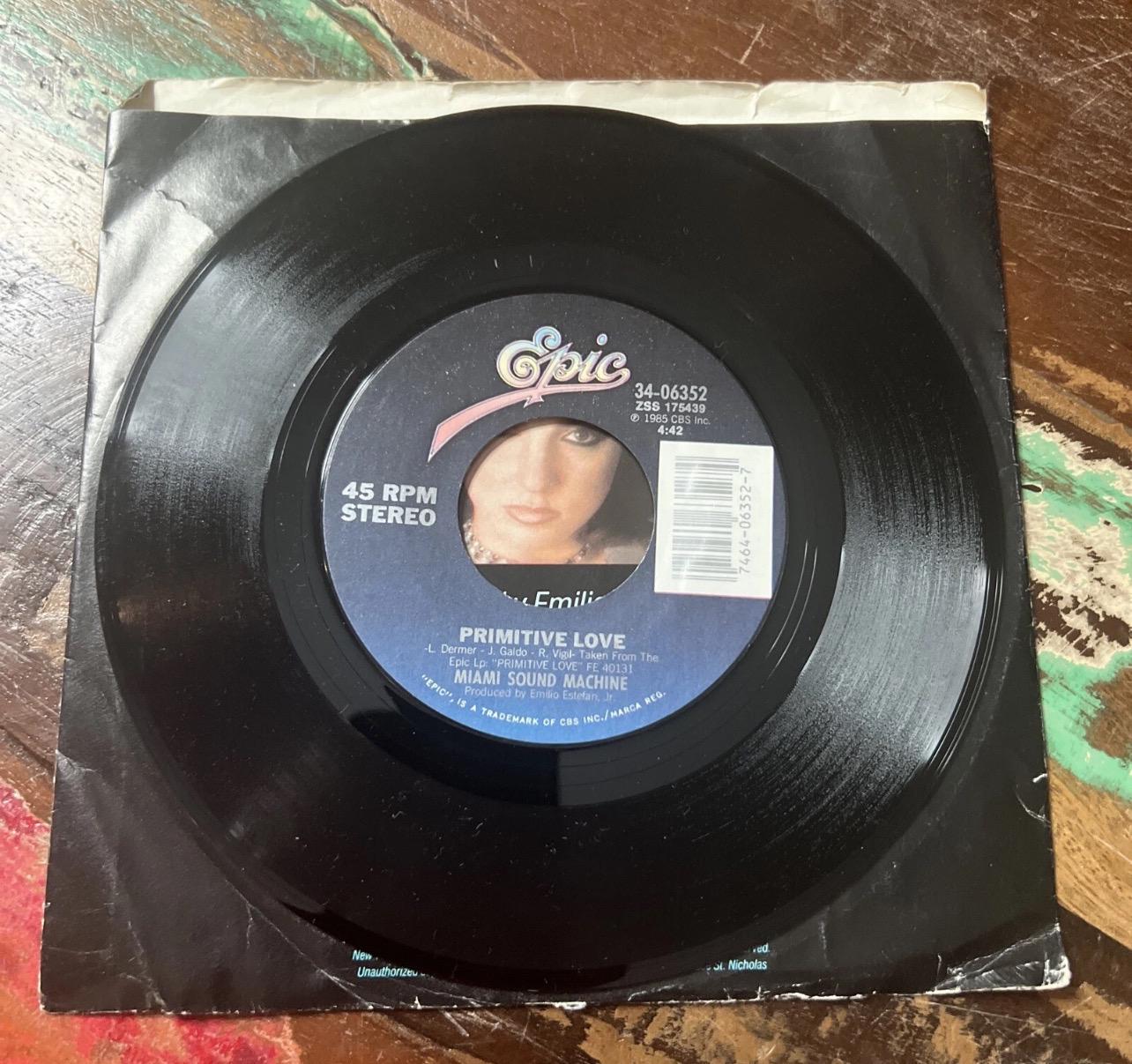 Miami Sound Machine - Falling In Love 45 Record - 1985 Retro Vinyl