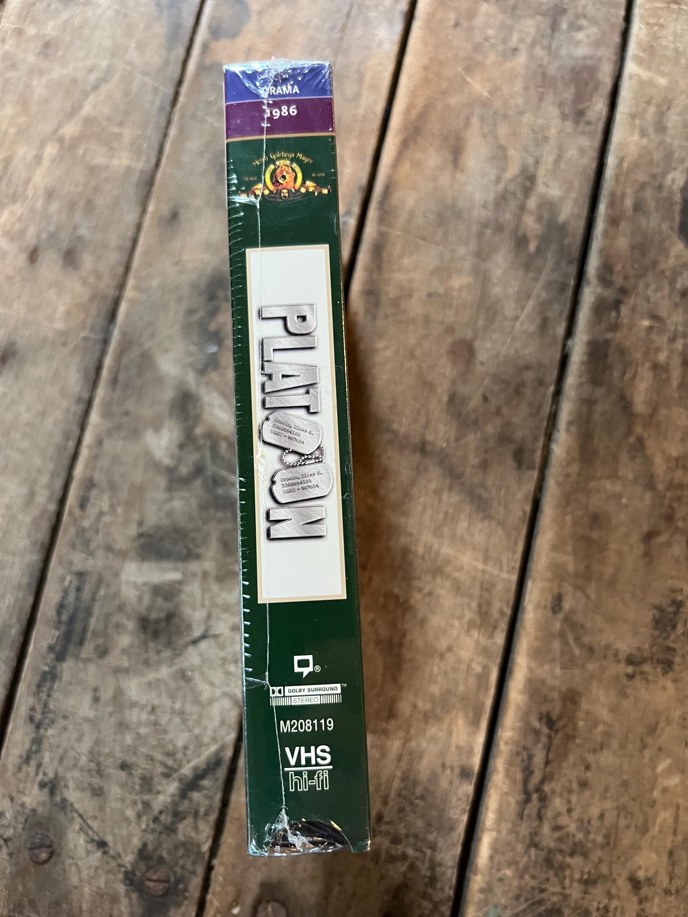 Vintage 1986 PLATOON Movie - VHS Movie NOS Sealed - Starring Charlie Sheen - Oliver Stone Film