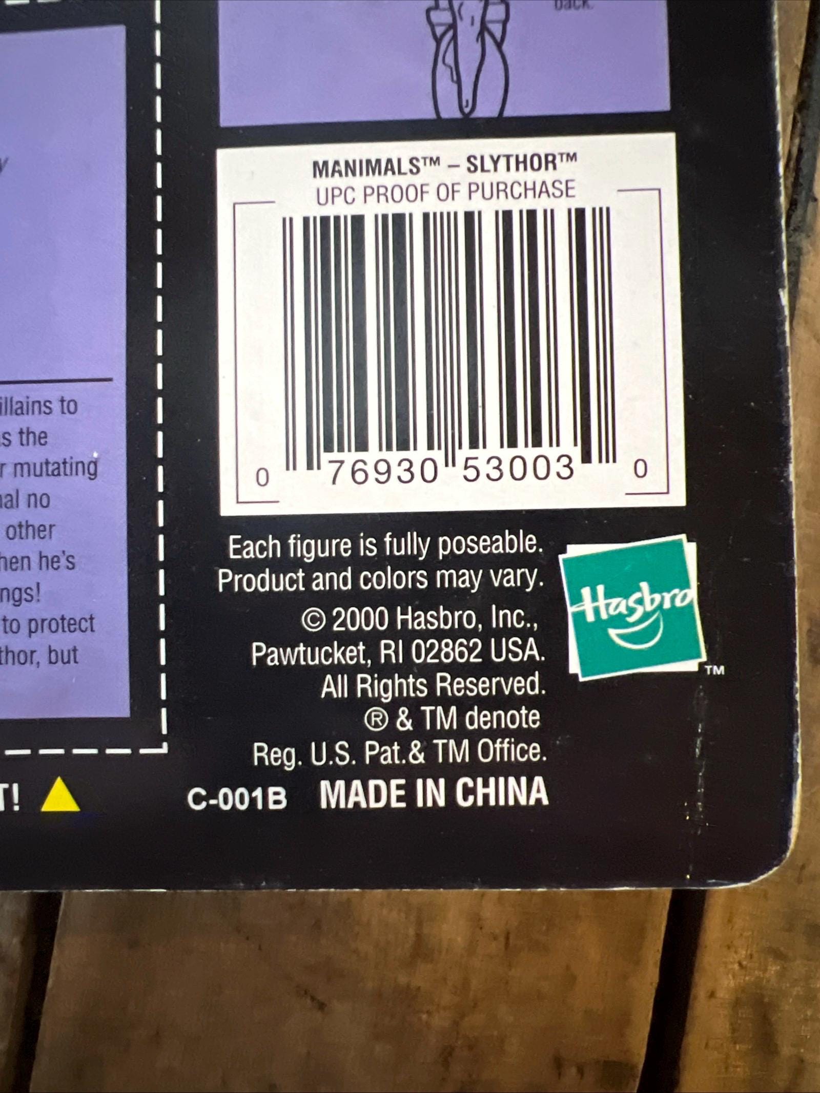 Hasbro GI JOE - MANIMALS Slythor Action Figure - Sealed Original Card Series 1 Special Collector’s Edition