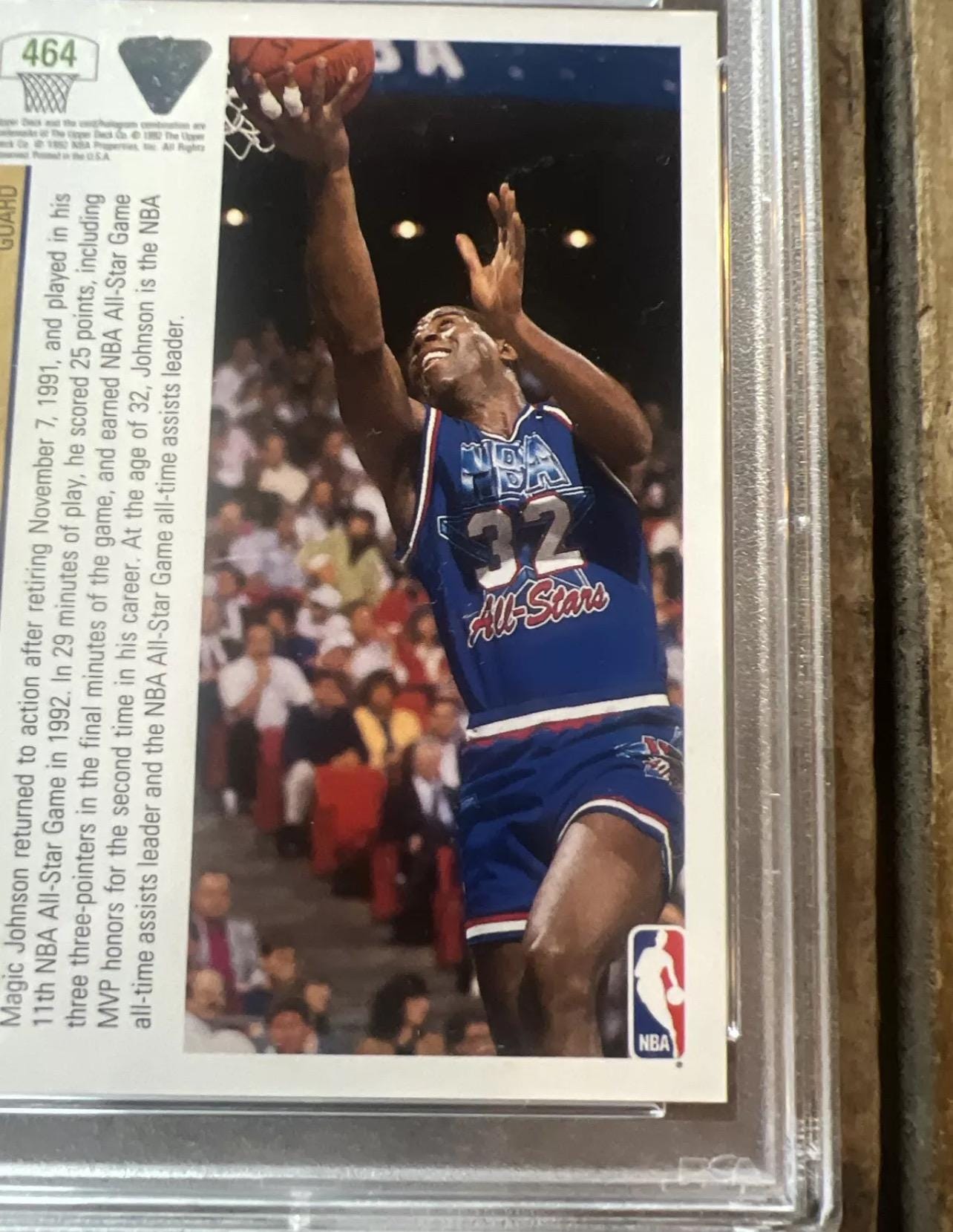 Vintage 1991 Upper Deck Magic Johnson All-Star Card - PSA 8