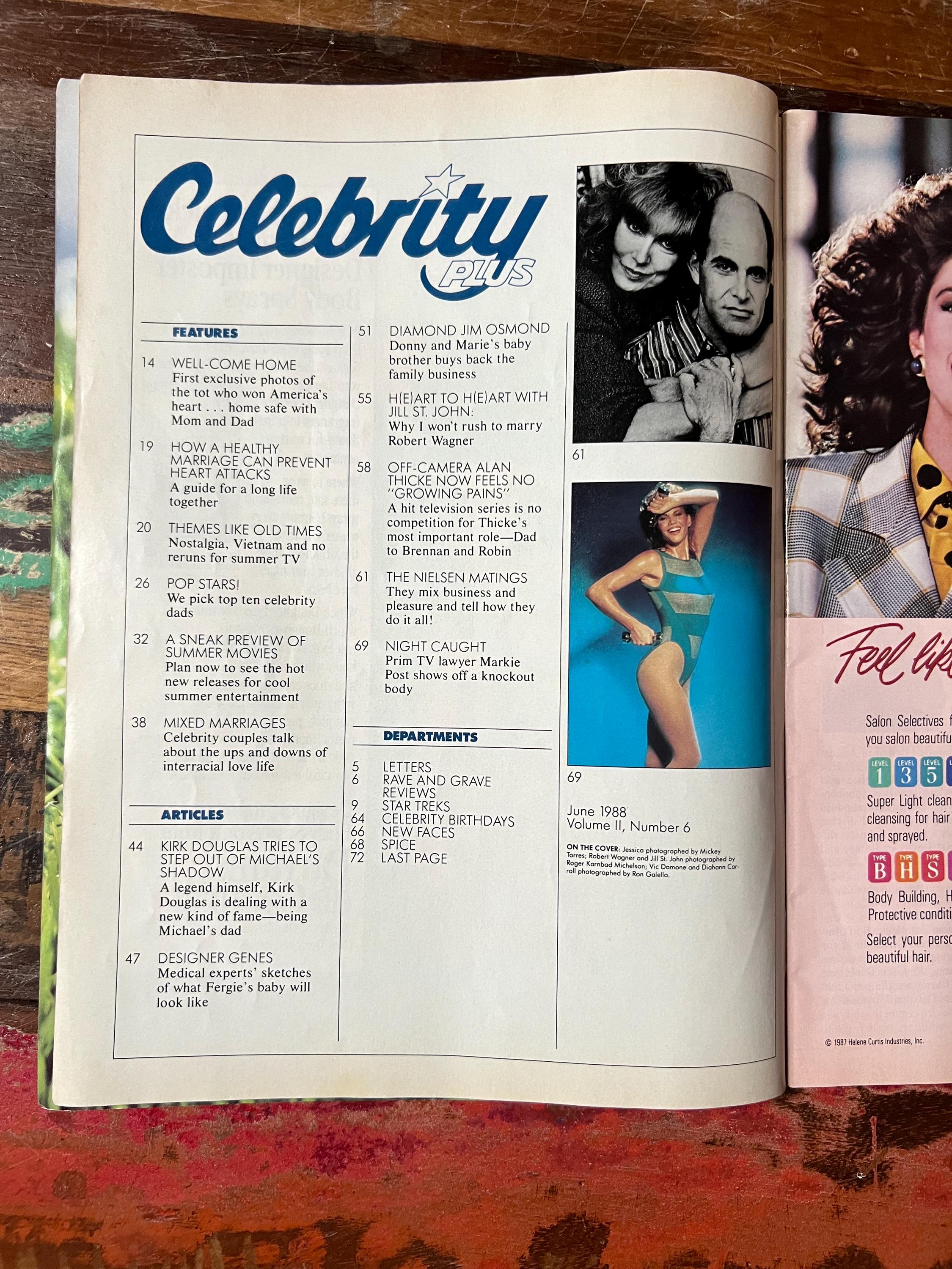 Celebrity Plus Magazine - Gossip / Tabloid - June 1988 - Robert Wagner