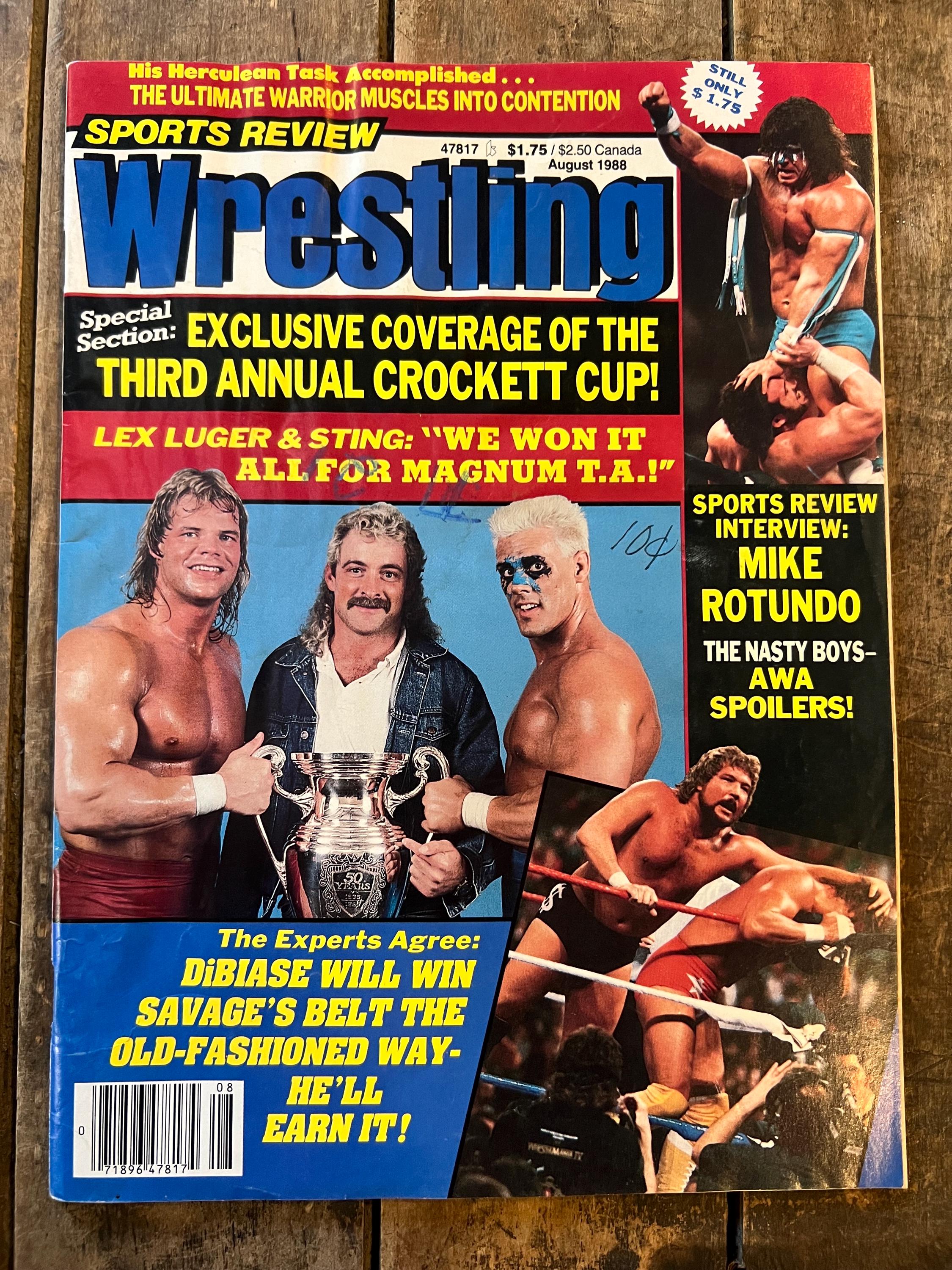 Sports Review Wrestling Magazine  - August 1988 - WWF WWE - Ultimate Warrior