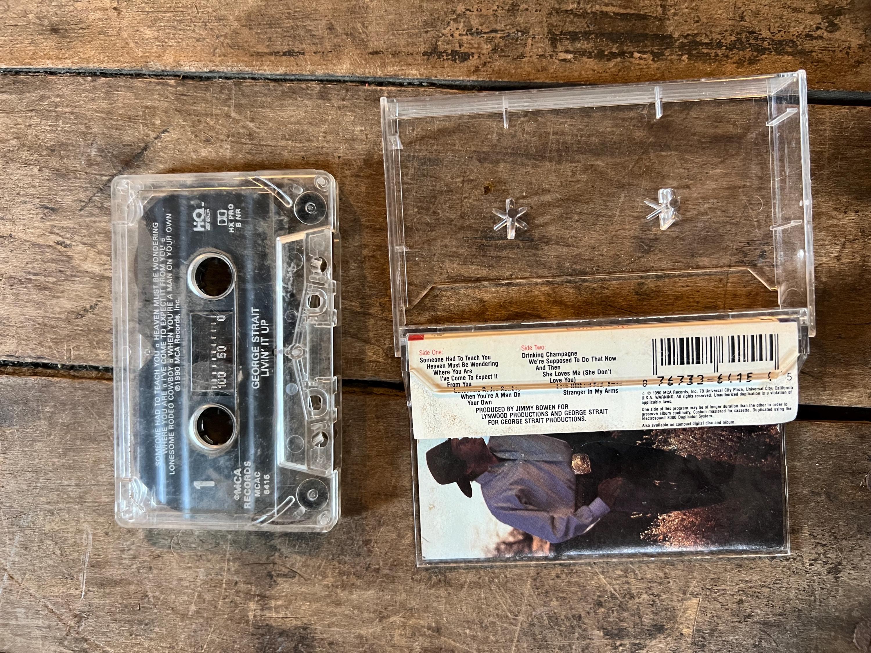 George Strait Livin' It Up Cassette Tape - 1990 MCA Records