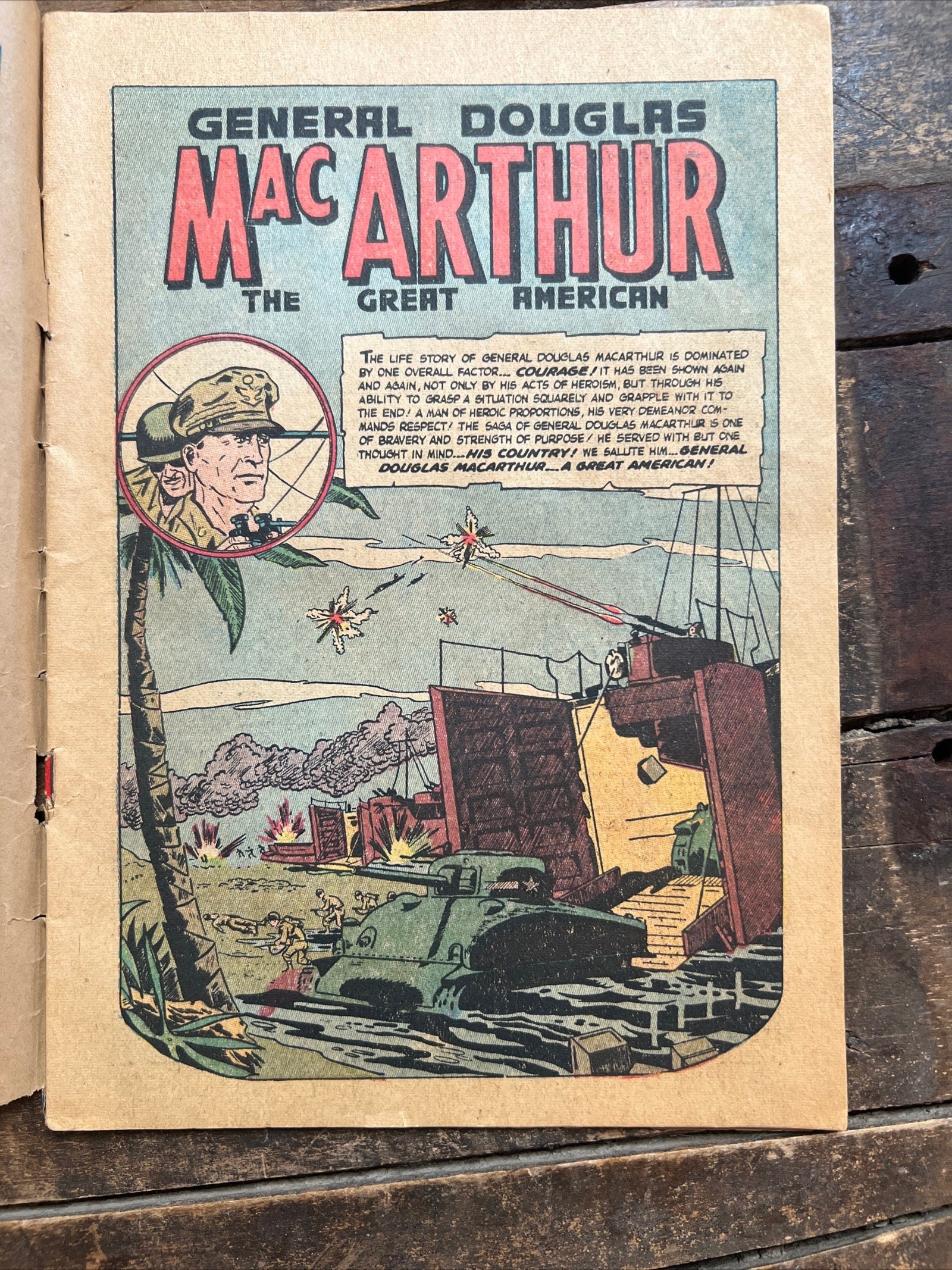 1951 General Douglas MacArthur Comic Book: Fox Feature Syndicate No.1