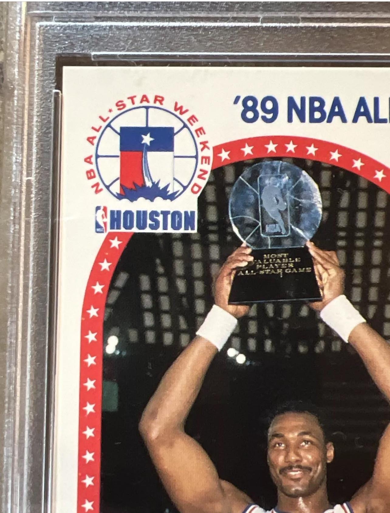 1989 NBA Hoops Karl Malone All-Star Card - PSA 8 Graded