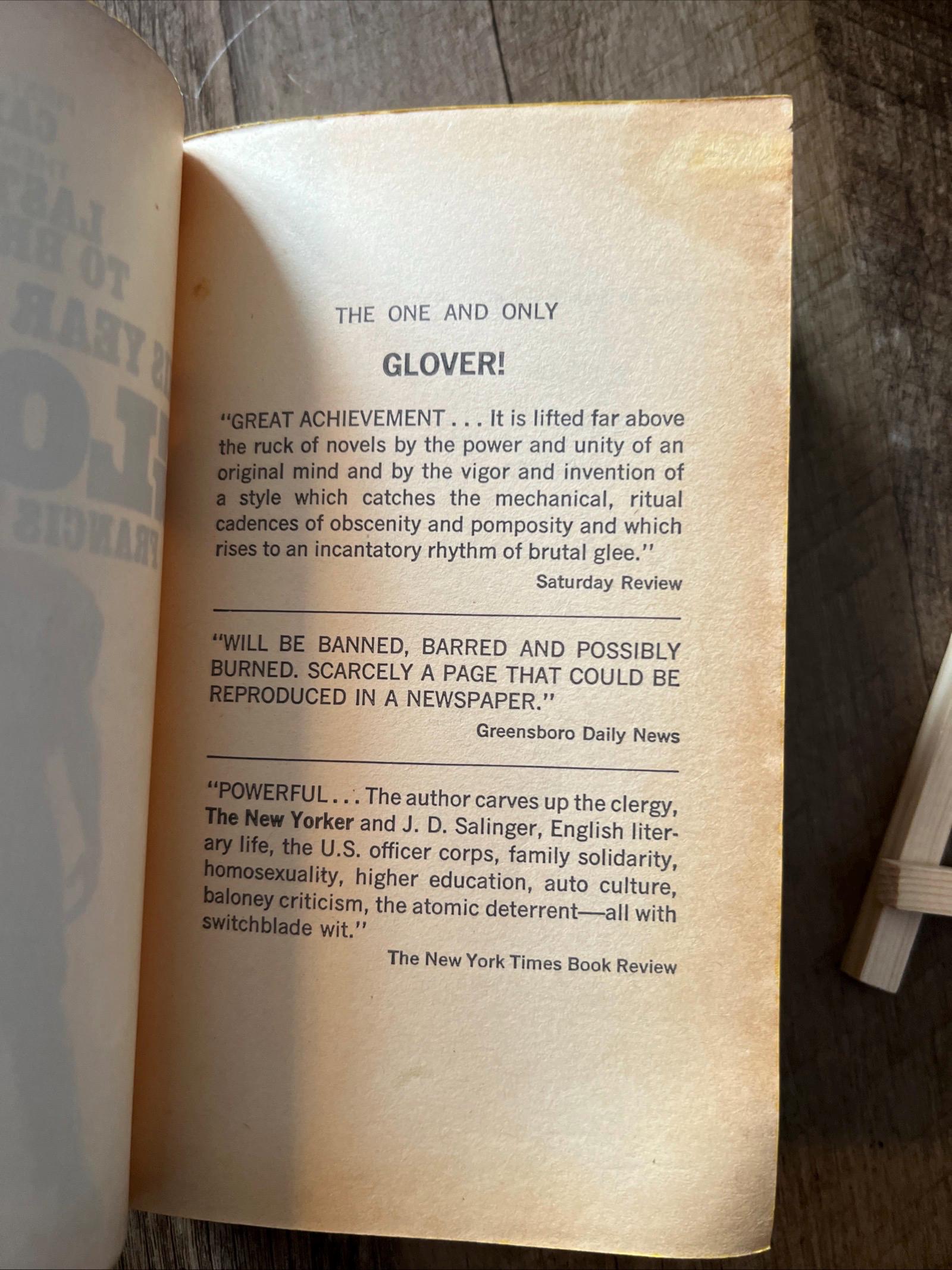 Glover by Francis Pollini ( 1966 Bantam Books Paperback)