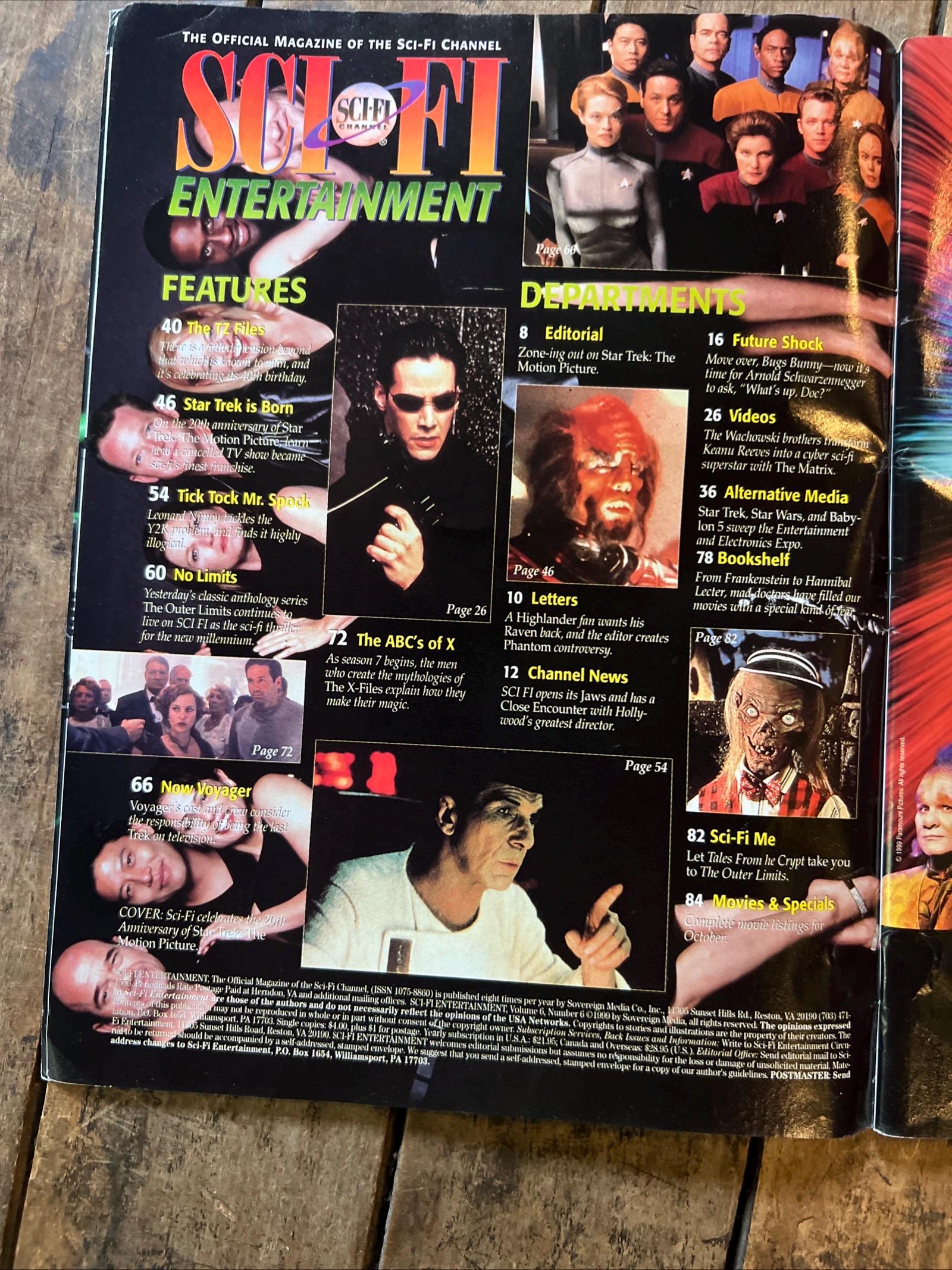 The Official SCI-FI  Entertainment Magazine ( December 1999 ) Star Trek Cover