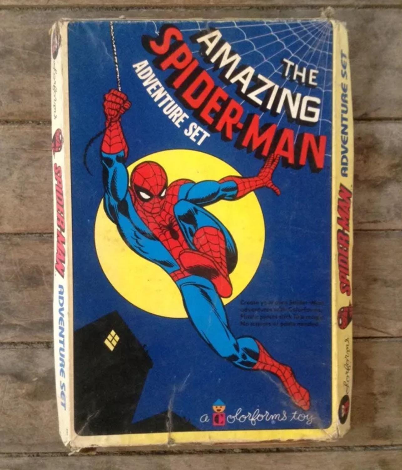 Vintage 1974 The Amazing Spider-Man - Colorforms Adventure Set - Marvel Comics Spider-Man