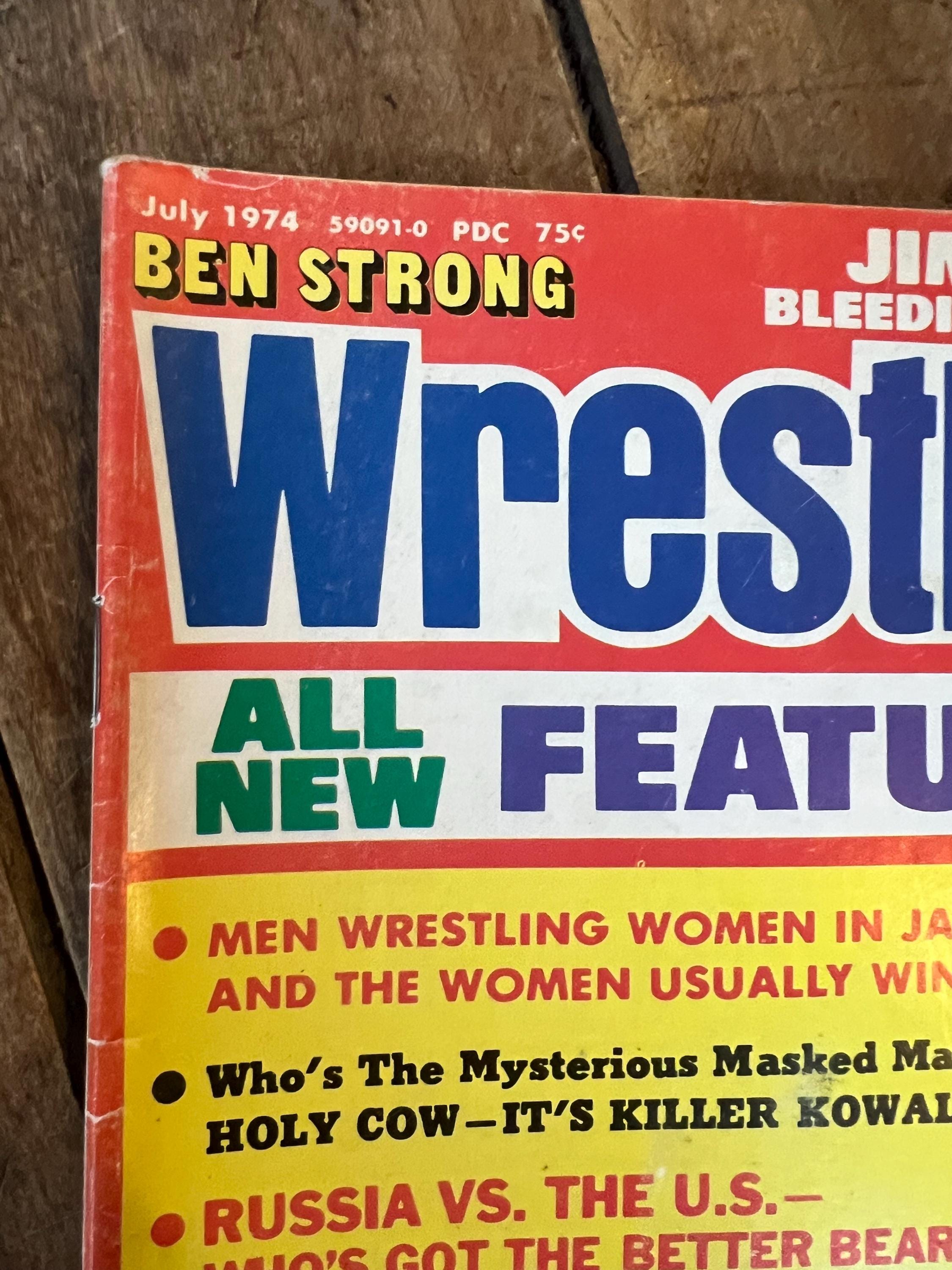 Ben Strong Wrestling Magazine - July 1974 Issue - WWF / WWE - Can Sammartino