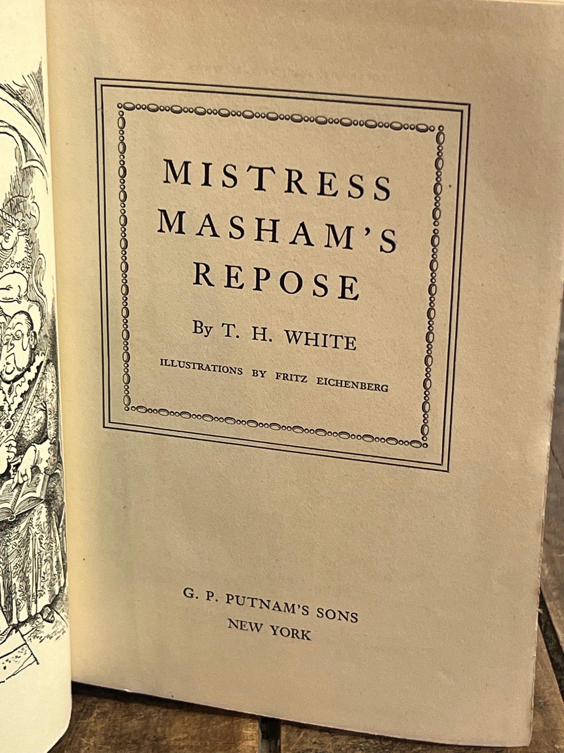 1946 Mistress Masham’s Repose Book by T.H. White, Illustrated by Fritz Eichenberg