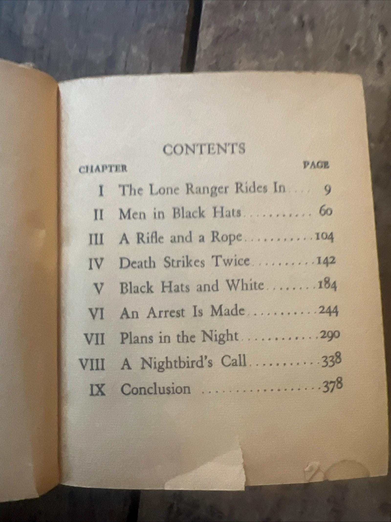 Vintage 1941 The Lone Ranger Hardcover Book: Follows Through with Tonto and Silver